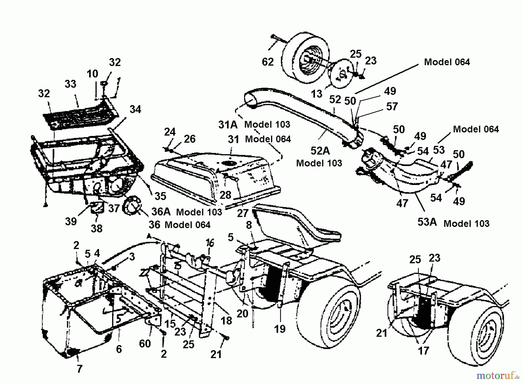 MTD Zubehör Zubehör Garten- und Rasentraktoren Grasfangvorrichtung für 600 Serie Kastenrahmen mit Mähwerk F (38