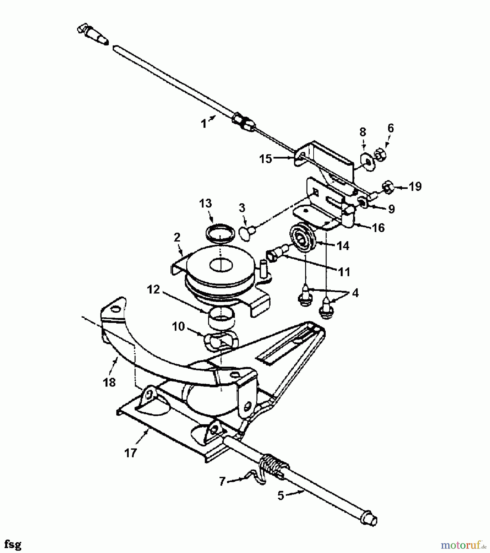 White Motormäher mit Antrieb CW 215 12A-999D679 (1998) Variator