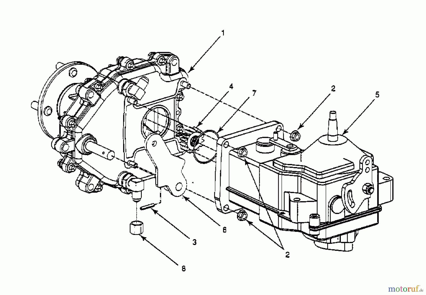 White Zero Turn 48-Z 53BA1A6M679 (1998) Getriebe, Hydrostat