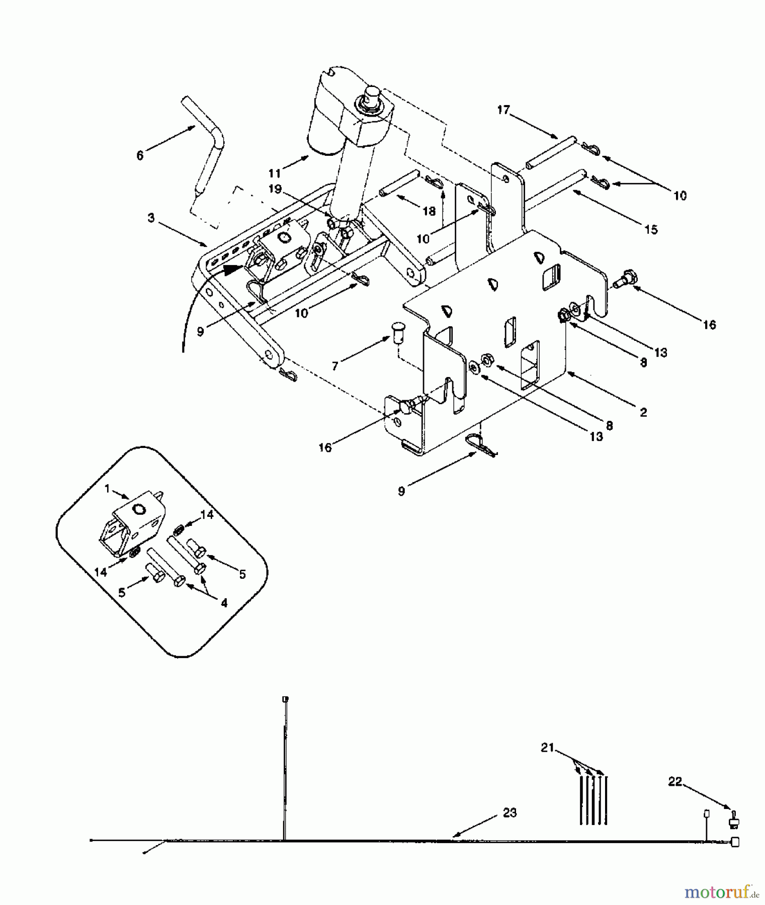 MTD Zubehör Zubehör Garten- und Rasentraktoren Anhängekupplung für 800 Serie (RT-99) 190-824-000 (2000) Grundgerät