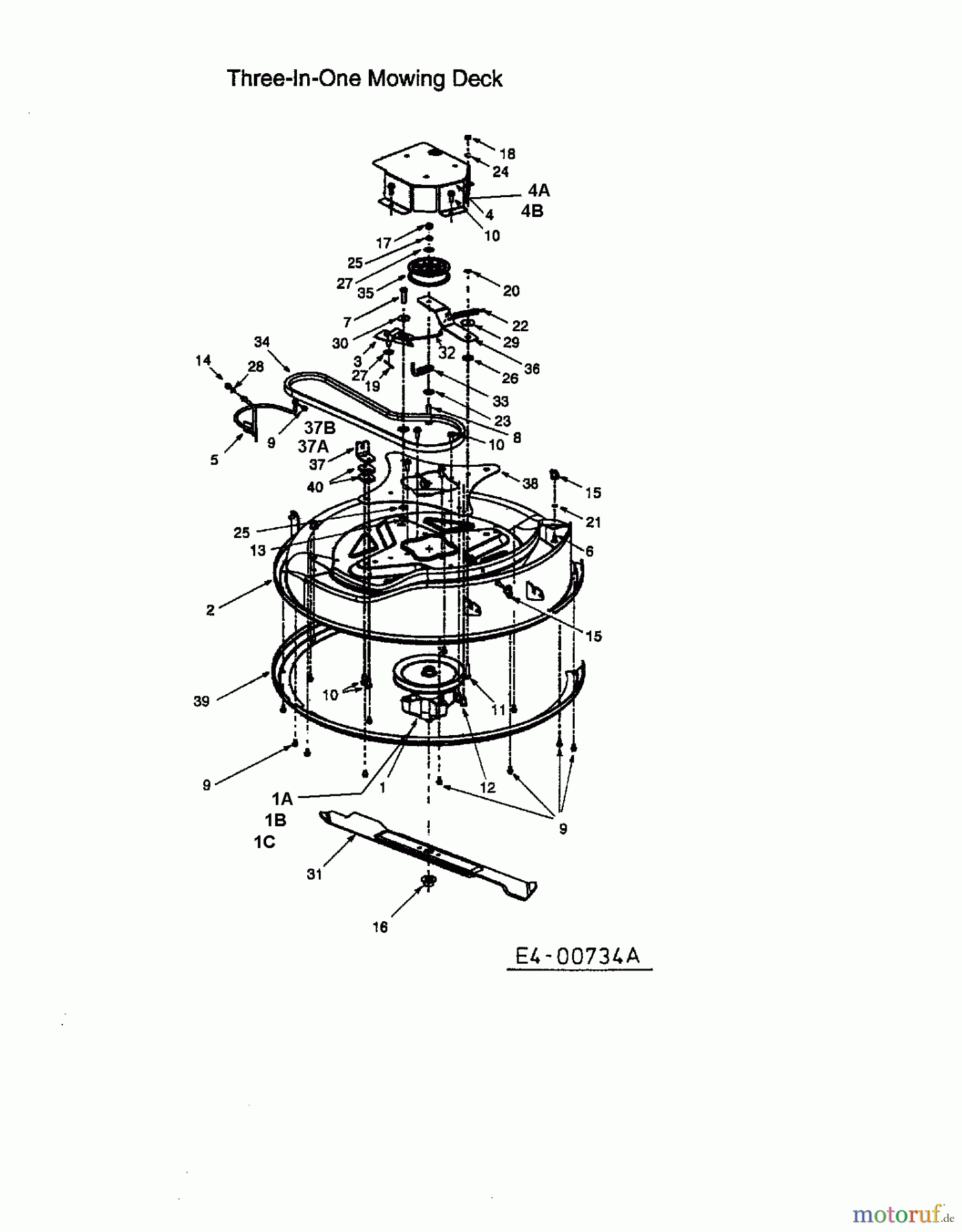 MTD Rasentraktoren Sprinto 13A-310-678 (1998) Mähwerk 60,5cm, 3 in 1