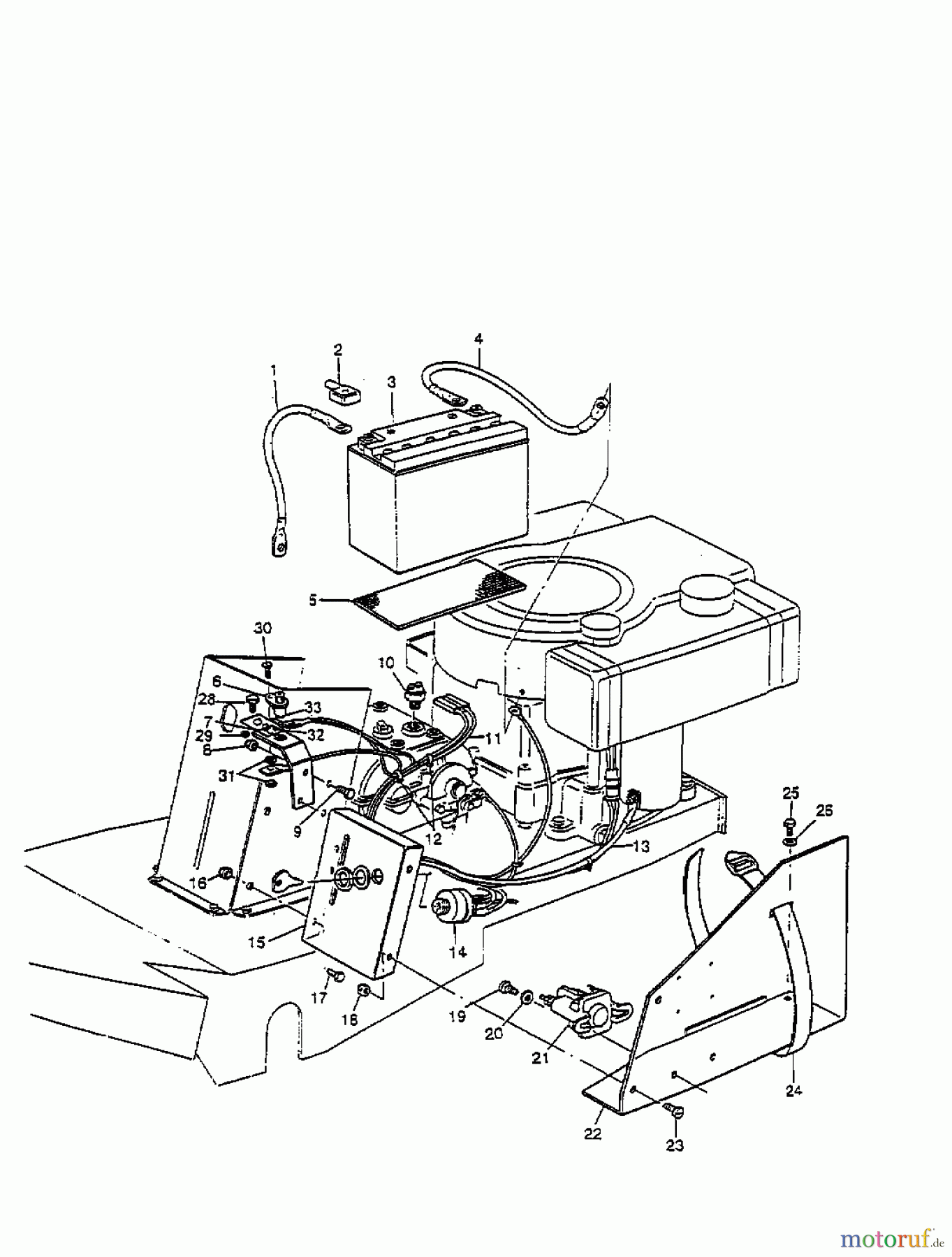 MTD Rasentraktoren F 125 13A-552-678 (1998) Elektroteile