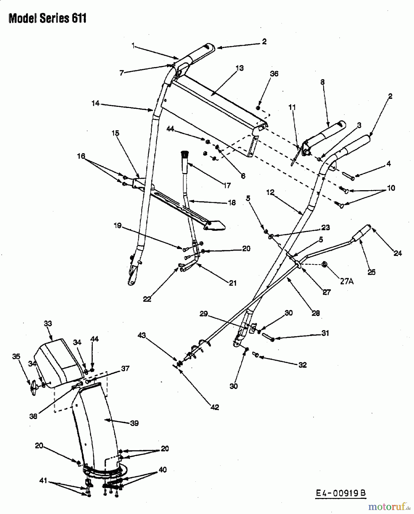 MTD Schneefräsen 611 D 31A-611D678 (2003) Holm