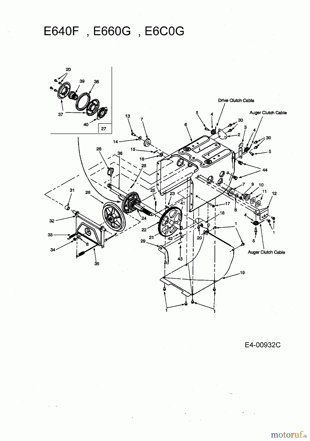  MTD Schneefräsen E 6 C 0 G 31AT6C0G678  (2004) Fahrantrieb
