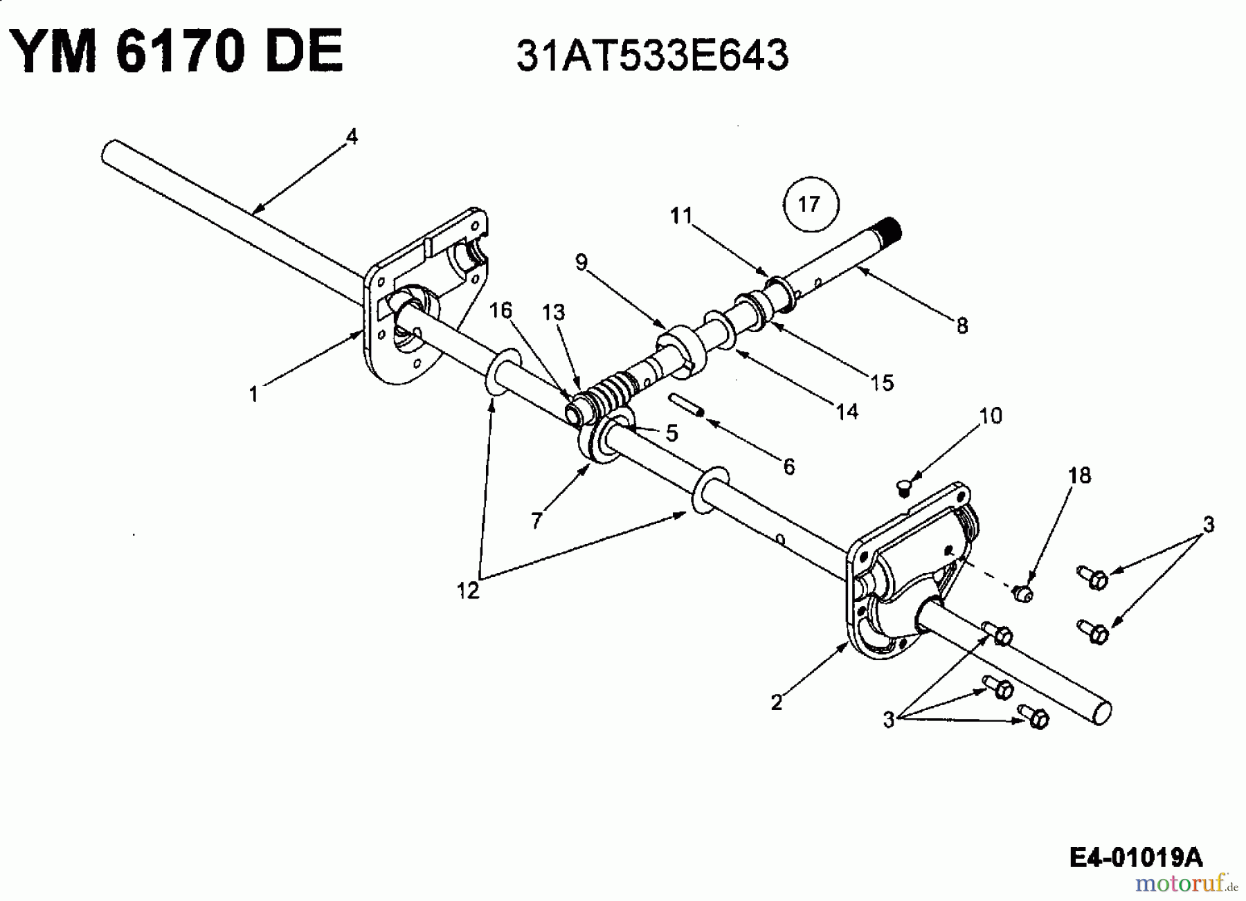 Yard-Man Schneefräsen E 533 E 31AE533E643 (1999) Schneckengetriebe