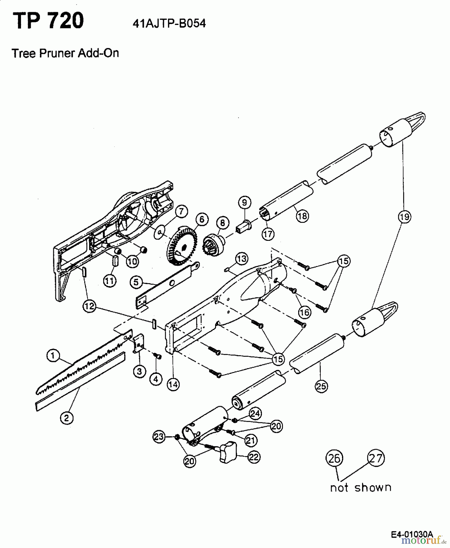 MTD Zubehör Zubehör Motorsensen, Trimmer Astsäge TP 720 41AJTP-B054 (2002) Grundgerät