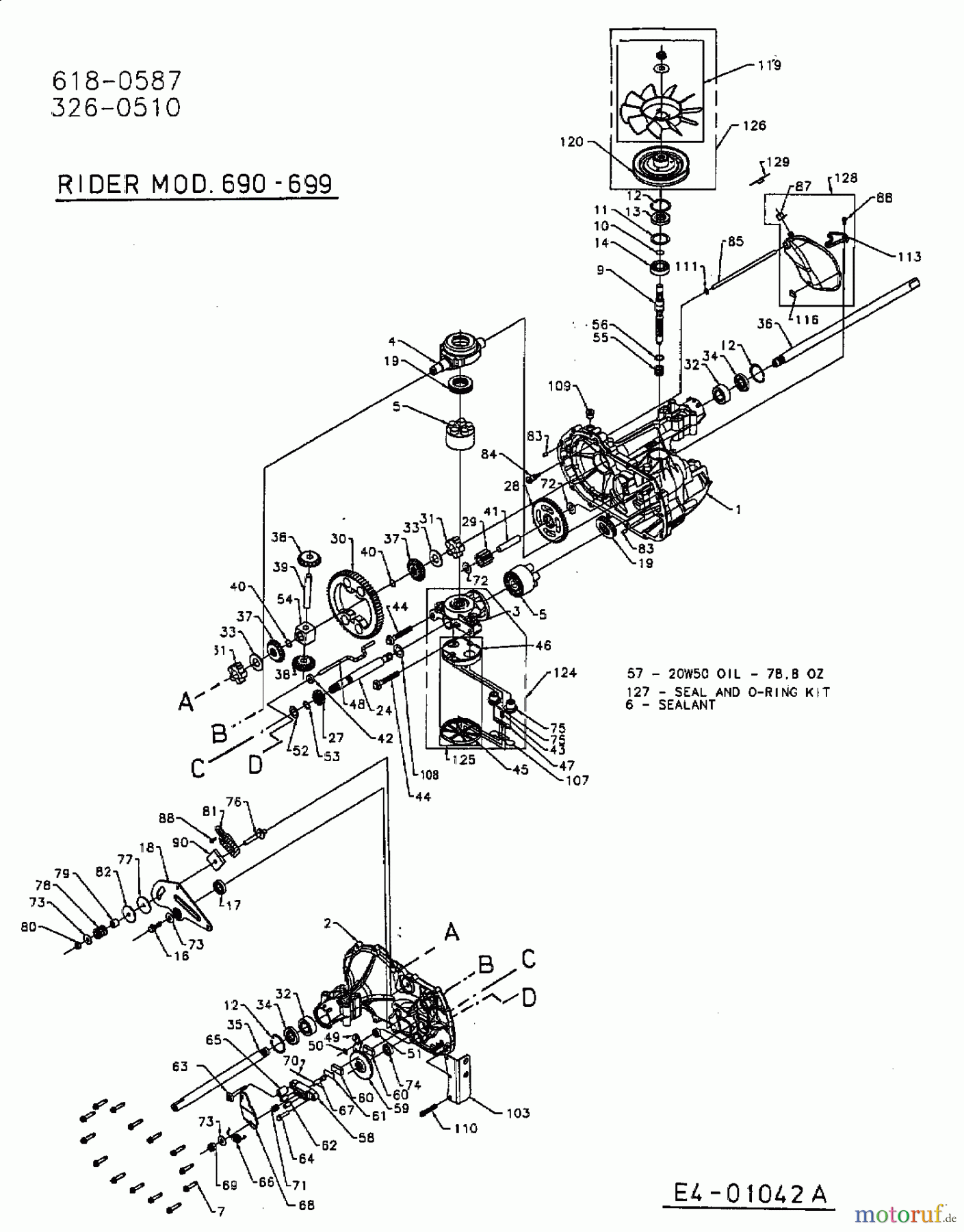 MTD Rasentraktoren H 180 13AT698G678 (2003) Hydrostat