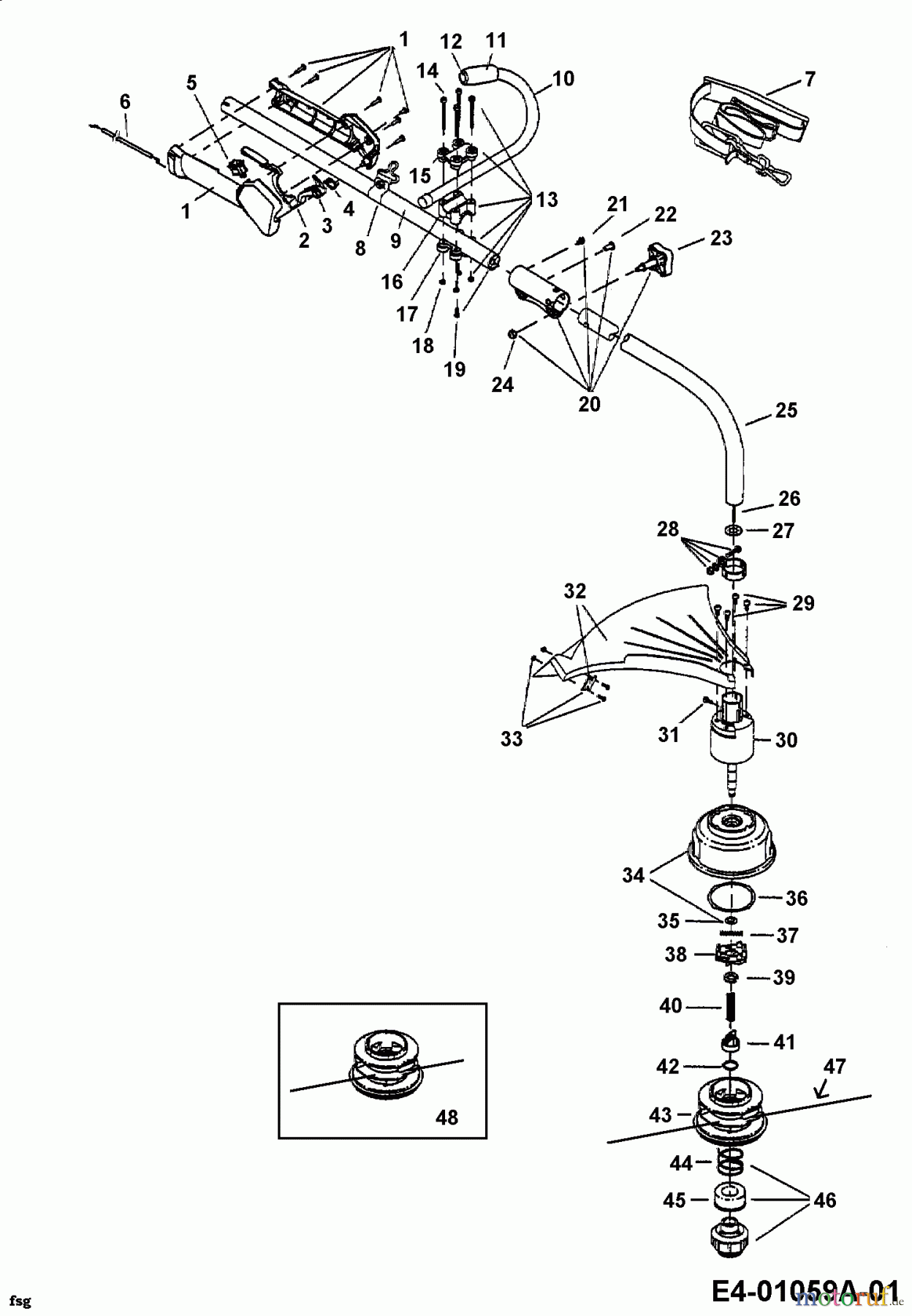  MTD Motorsensen 725 41AD725G678  (2003) Grundgerät