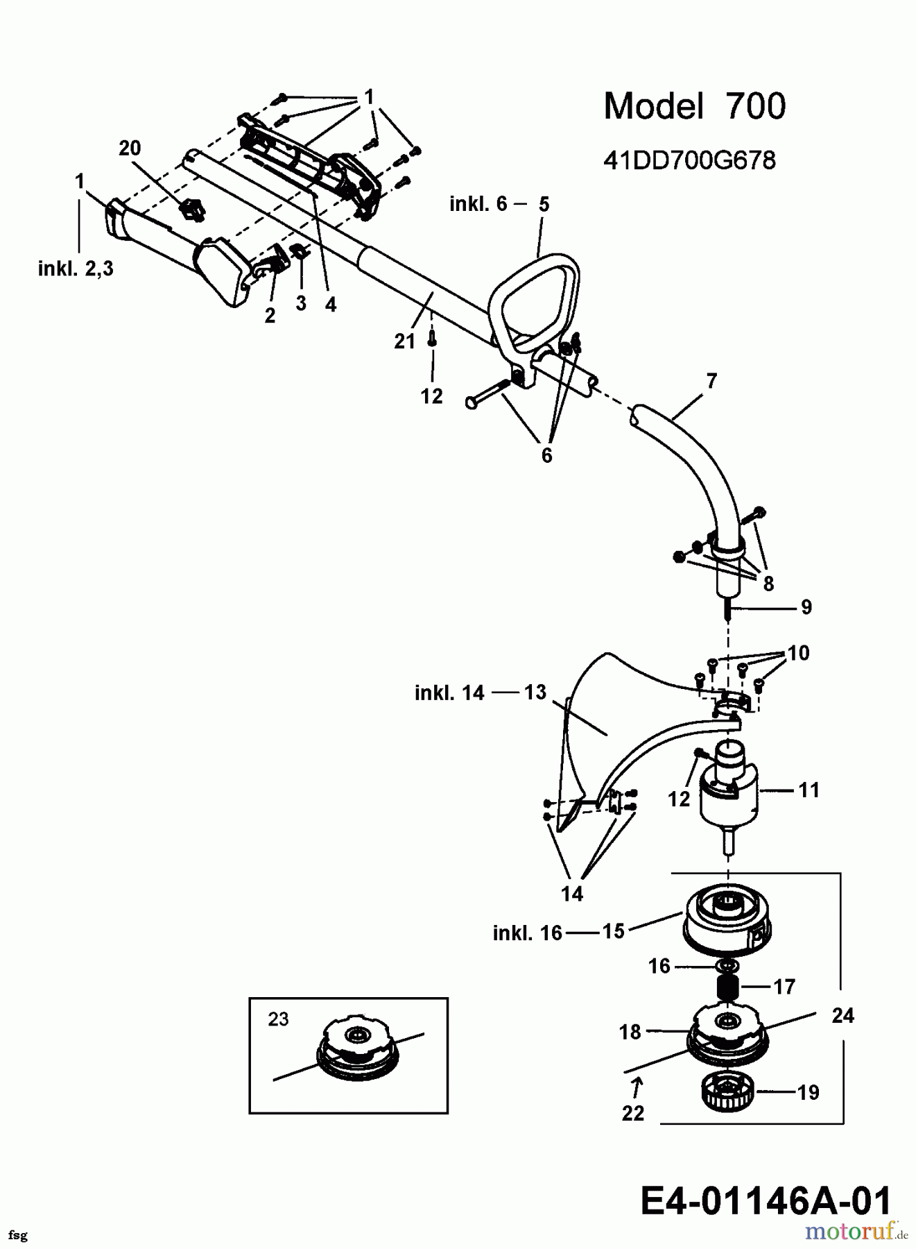  MTD Motorsensen 700 41DD700G678  (2004) Grundgerät