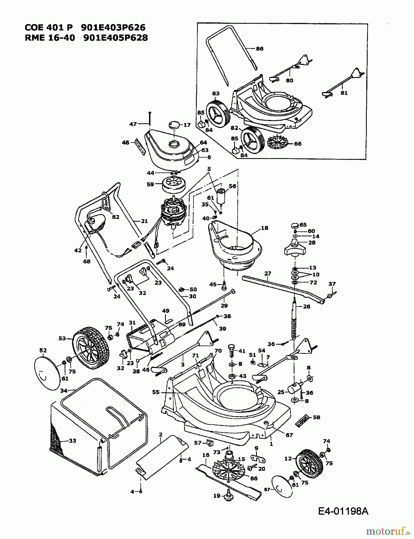 Raiffeisen Elektromäher RME 16-40 901E405P628 (1995) Grundgerät