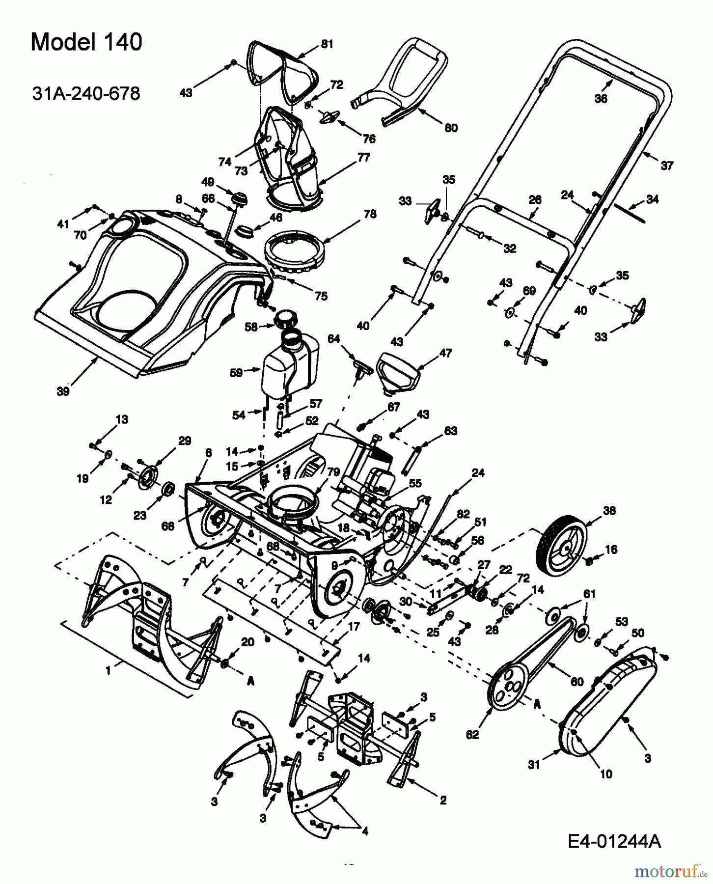  MTD Schneefräsen 140 31A-240-678  (2005) Grundgerät