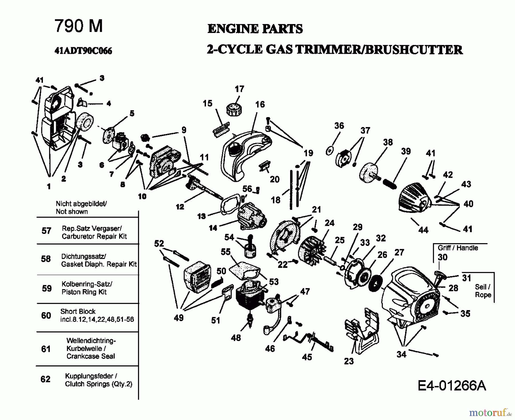  MTD Motorsensen 790 M 41ADT90C066  (2005) Motor
