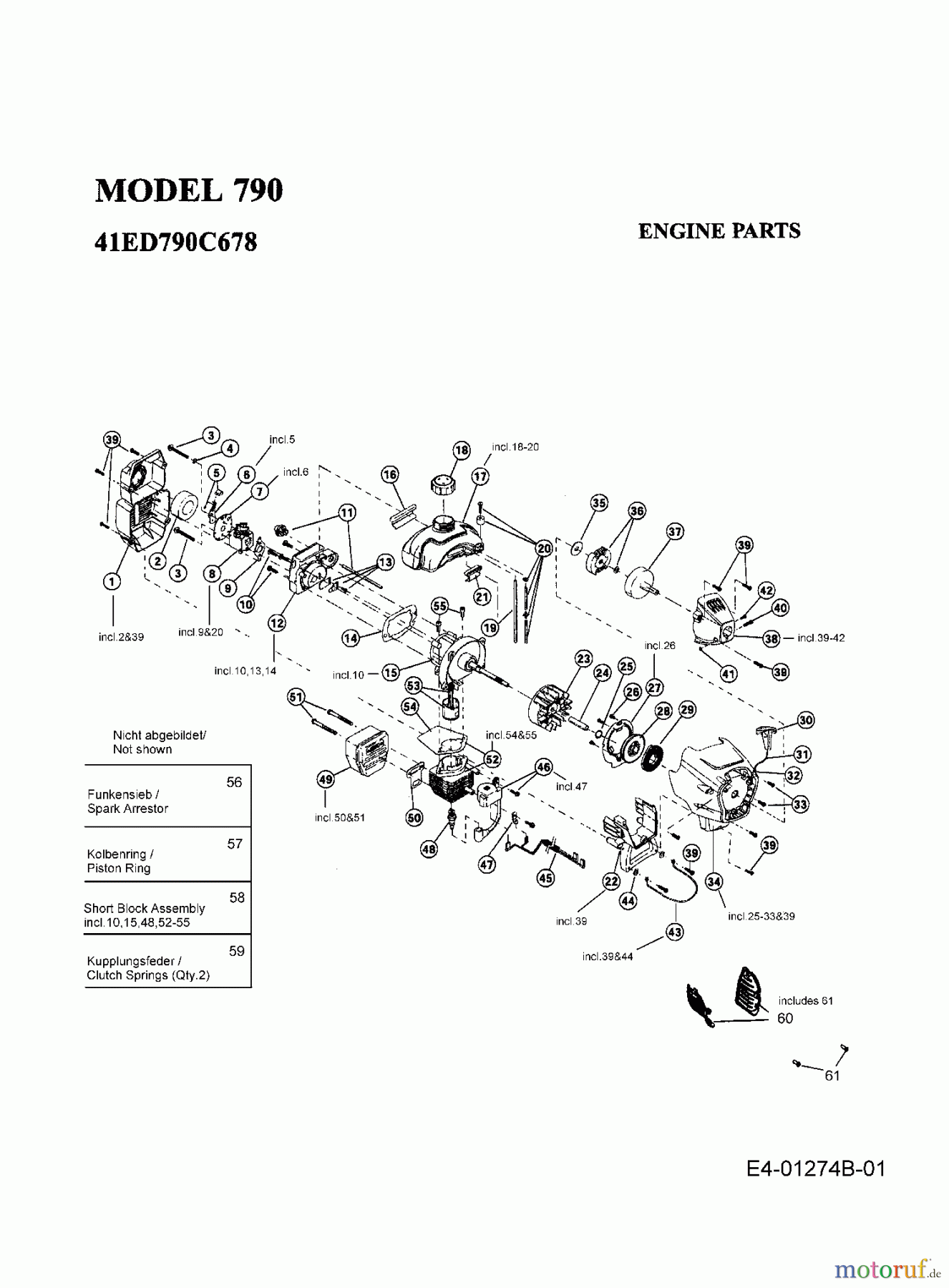  MTD Motorsensen 790 AST 41ED790C678  (2006) Motor
