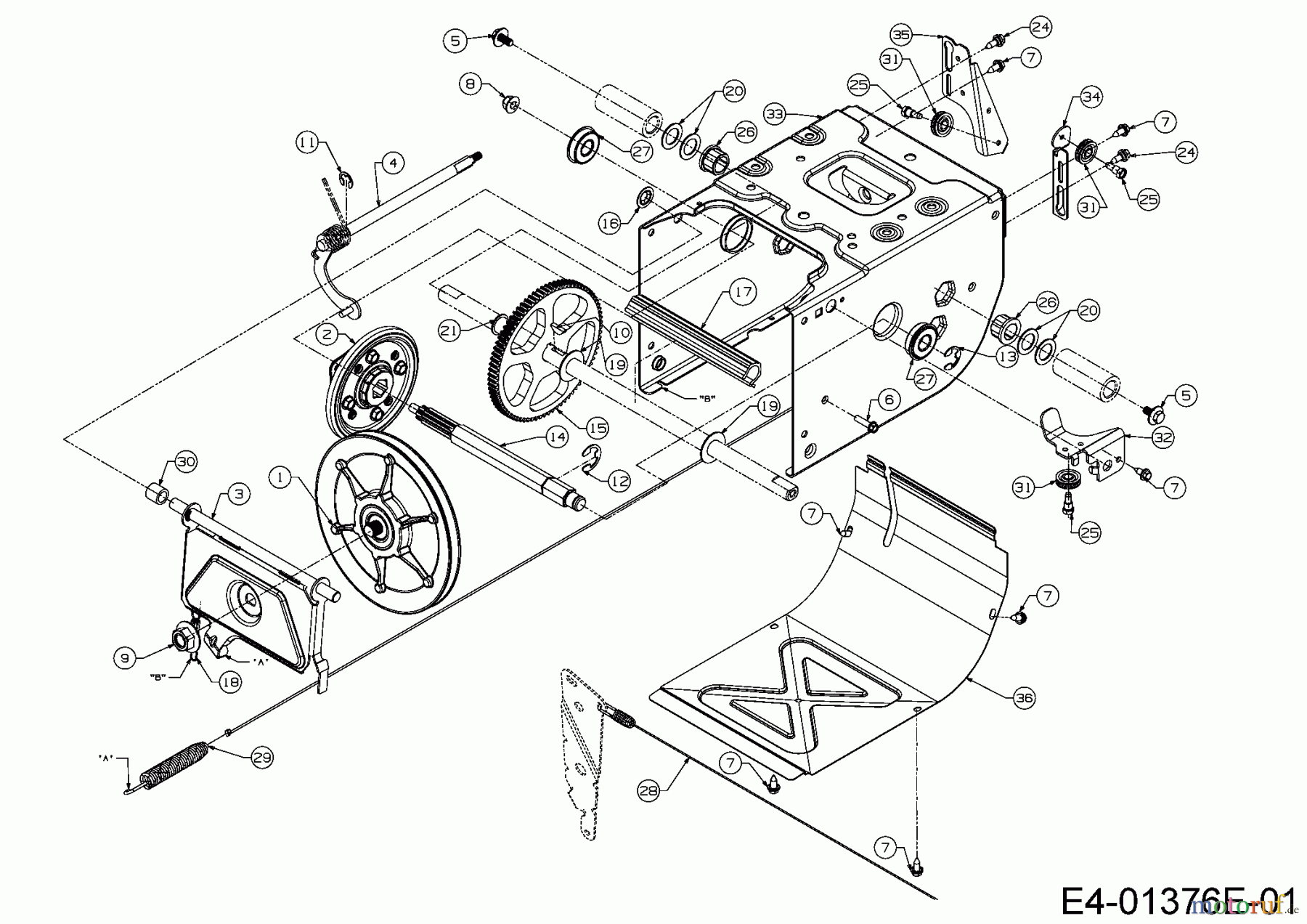  MTD Schneefräsen ME 61 31AW63F2678  (2017) Fahrantrieb