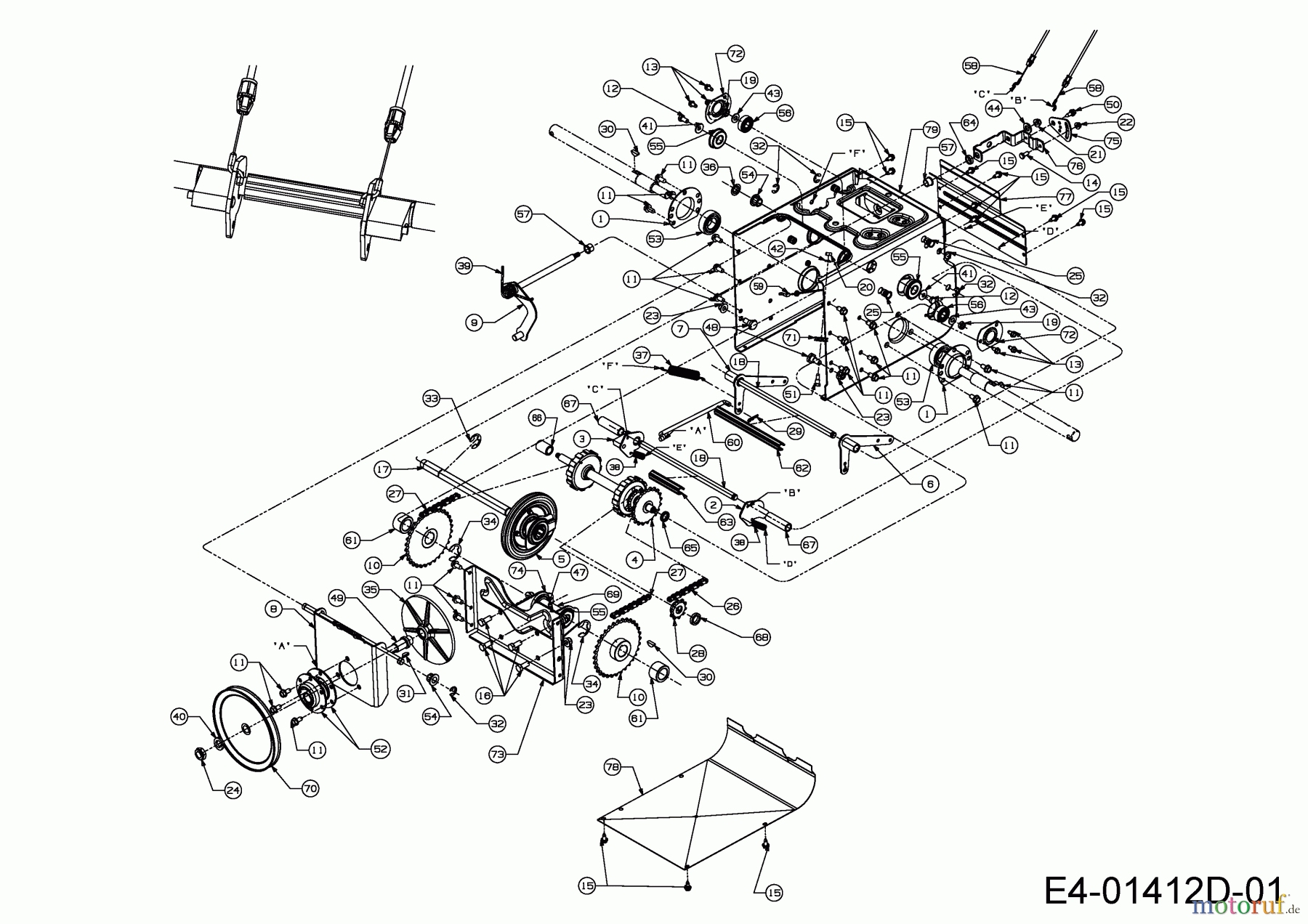 WOLF-Garten Expert Schneefräsen Expert 84110 31AY95SV650 (2016) Fahrantrieb