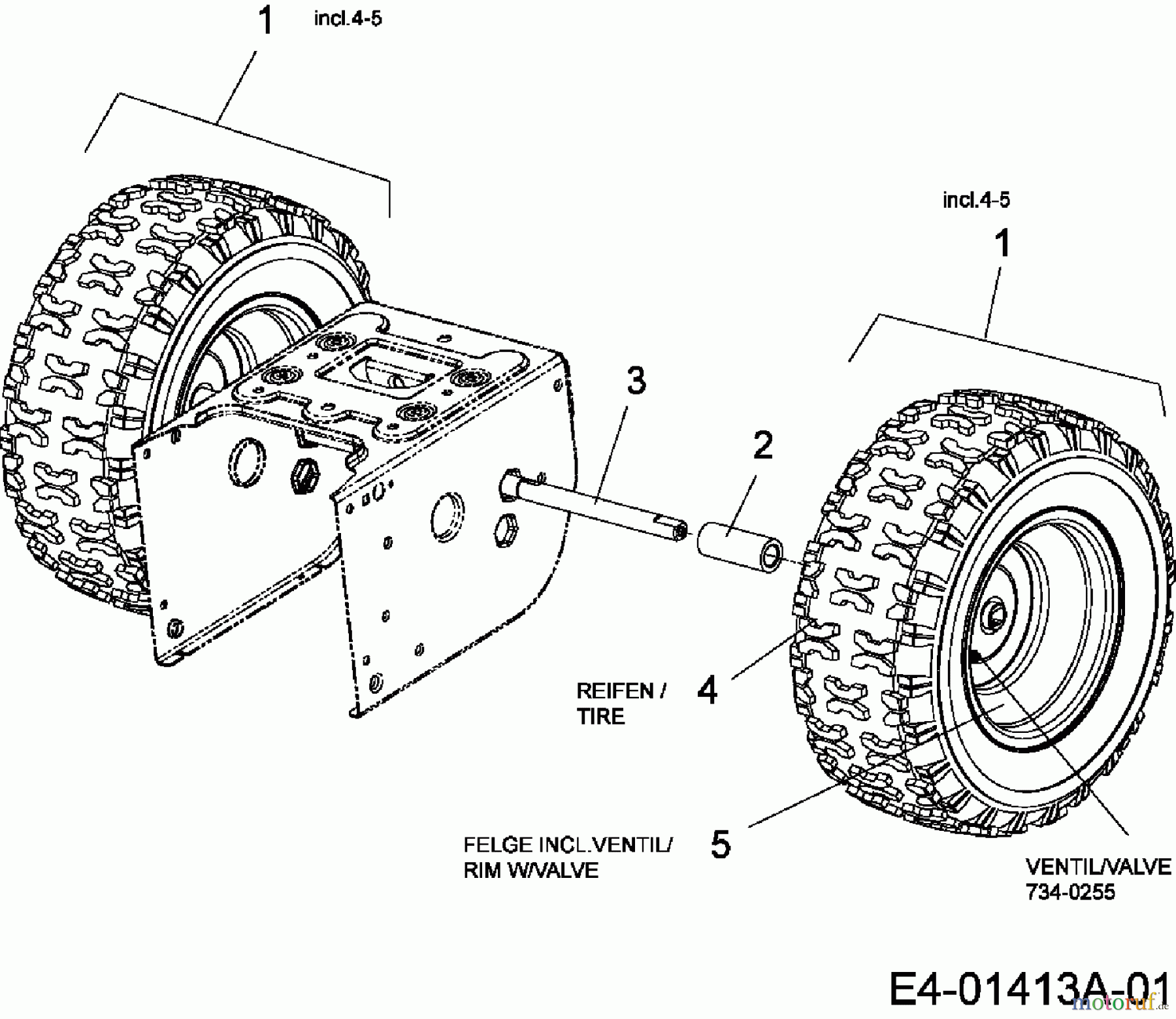 Xpider Schneefräsen XS 7610 E 31AY65S5693 (2012) Räder 16x6.5