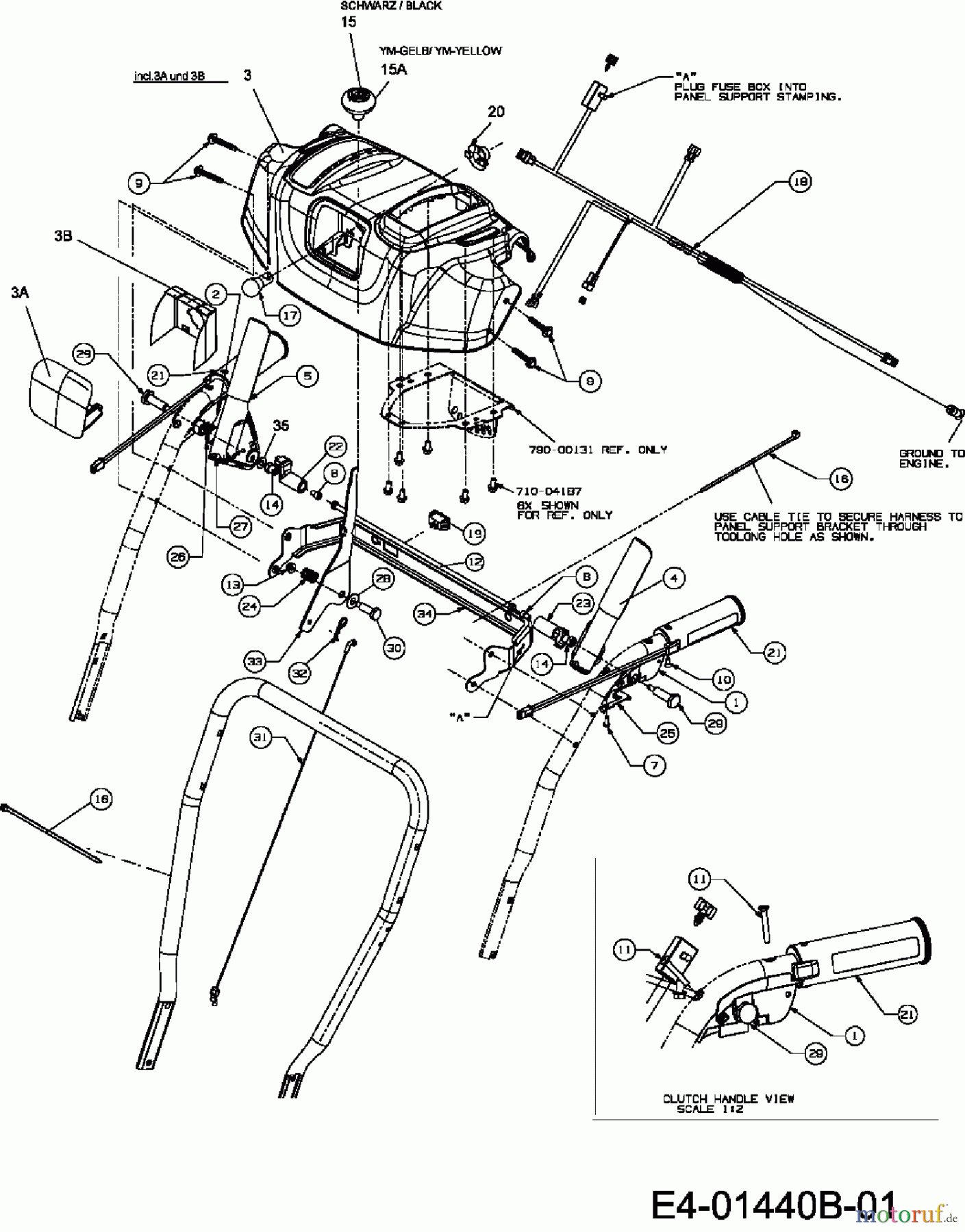 Yard-Man Schneefräsen YM 6680 DE 31AY56LS643  (2009) Armaturenbrett