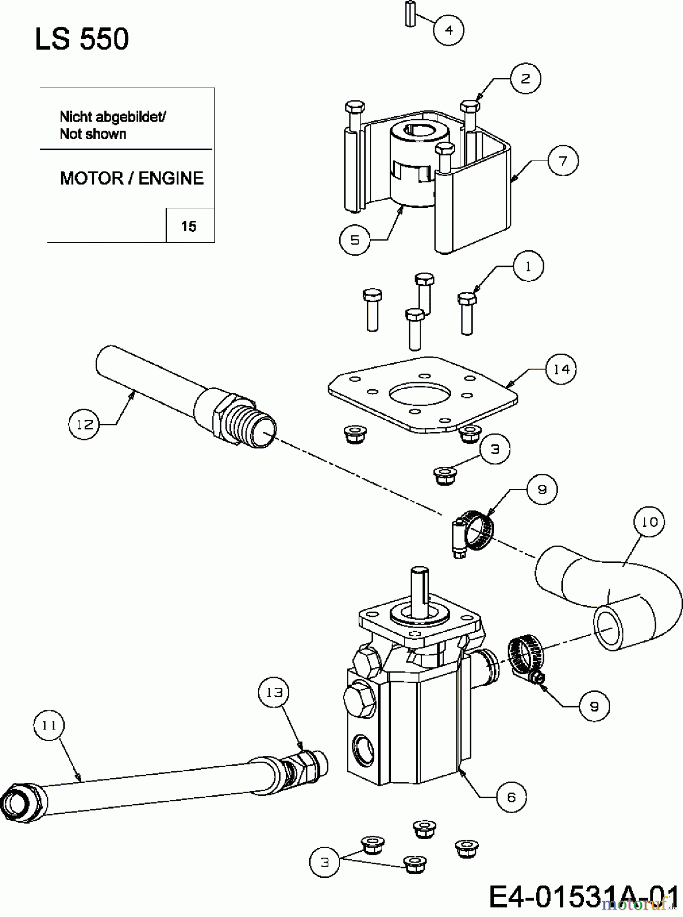 MTD Holzspalter LS 550 24AF550C678  (2007) Zahnradpumpe
