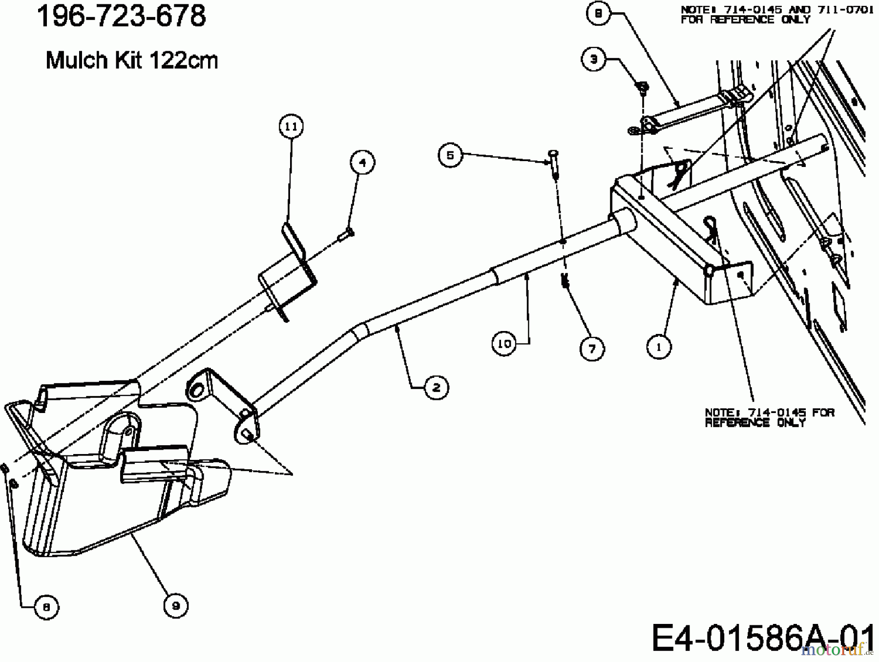 MTD Zubehör Zubehör Garten- und Rasentraktoren Mulch Kits für 500 Serie mit Mähwerk J (48
