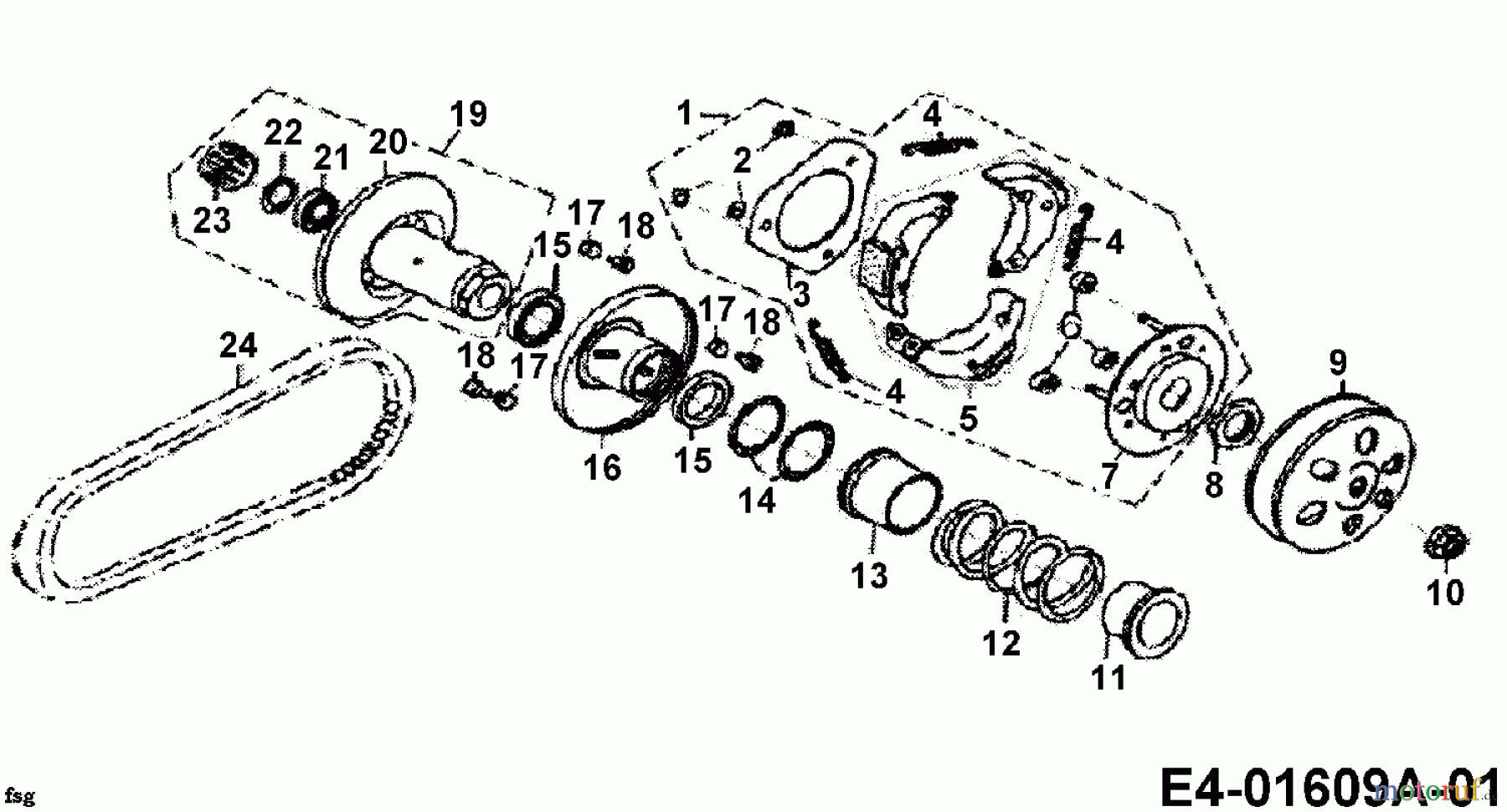  Cub Cadet Quads UT 180 36AB124-603  (2006) Keilriemen, Kupplung