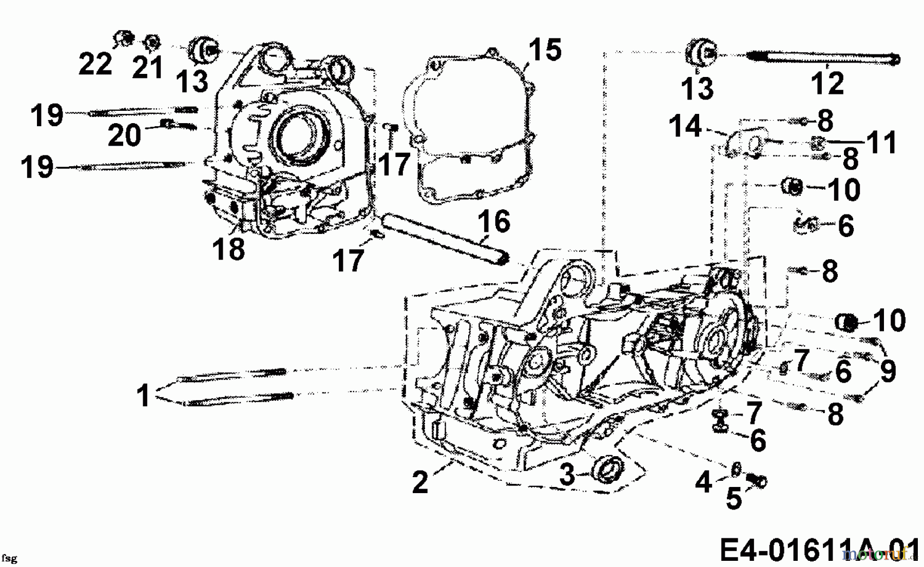 Cub Cadet Quads UT 180 36AB124-603 (2006) Kurbelgehäuse