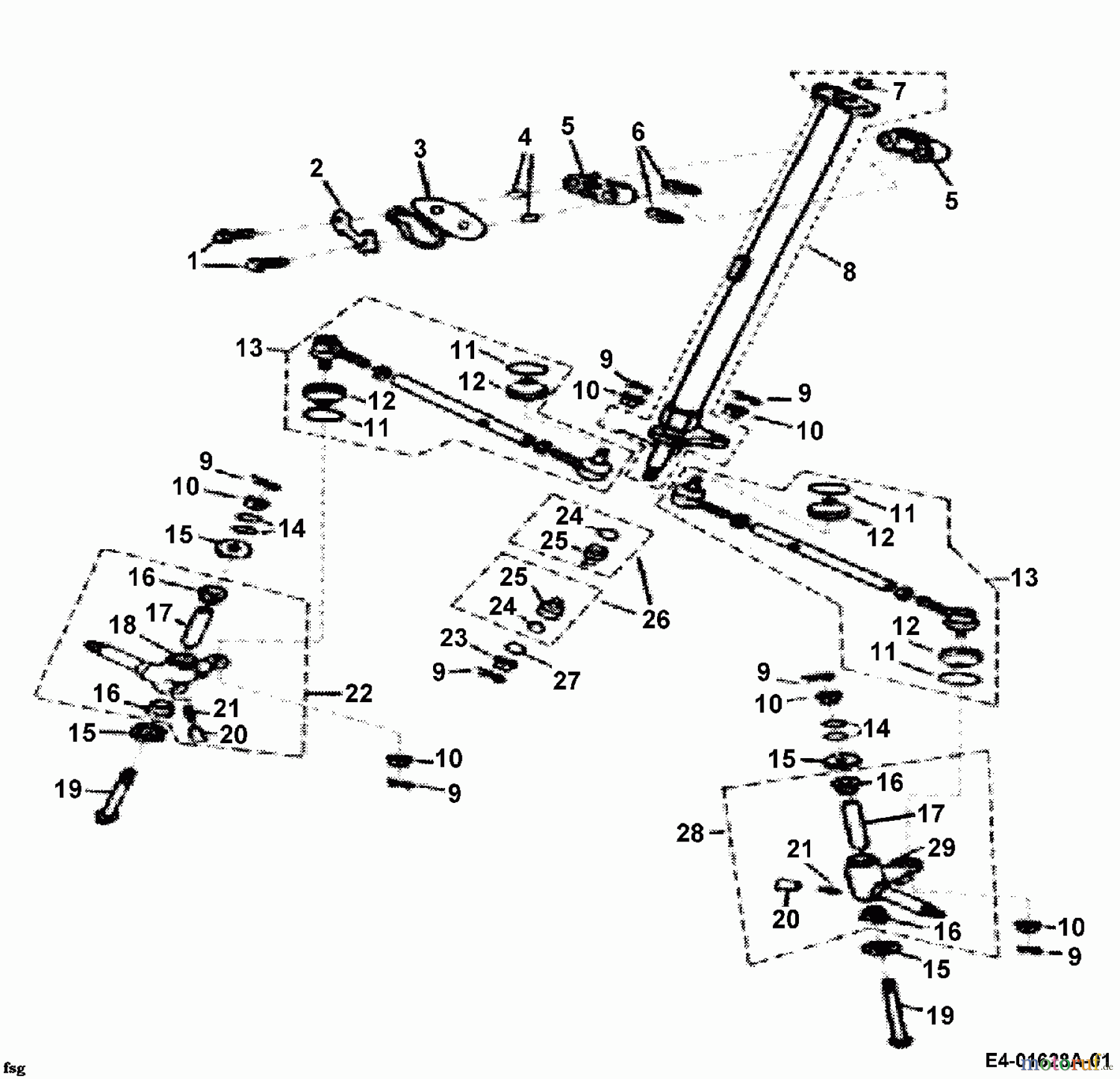  Cub Cadet Quads UT 180 36AB124-603  (2006) Lenkung, Vorderachse