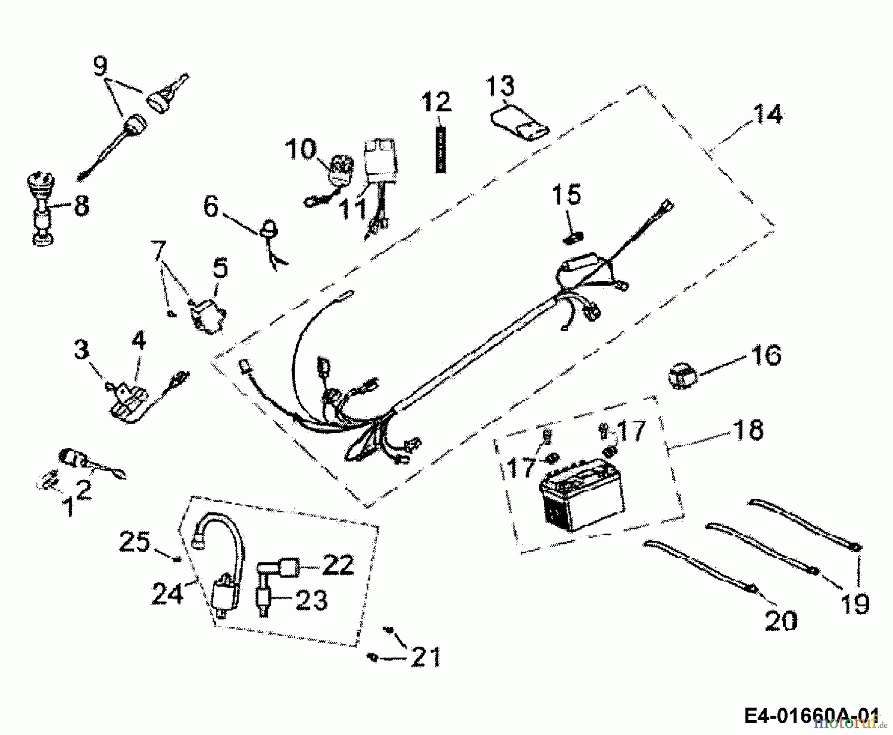 Cub Cadet Quads Miniquad 50 36AA101-603 (2006) Elektroteile