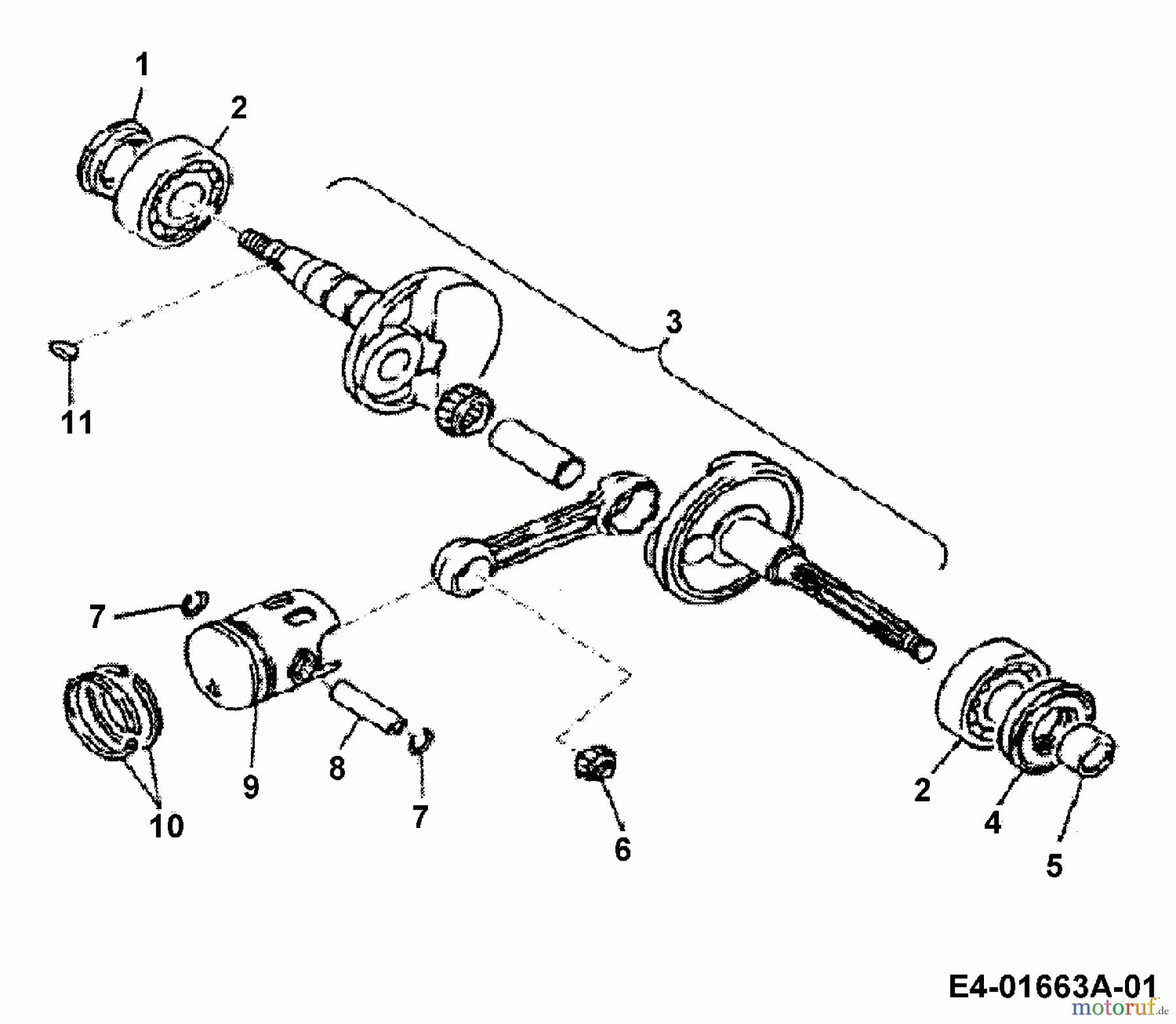 Cub Cadet Quads SP 50 36AA112-603 (2006) Kolben, Kurbelwelle, Pleuel