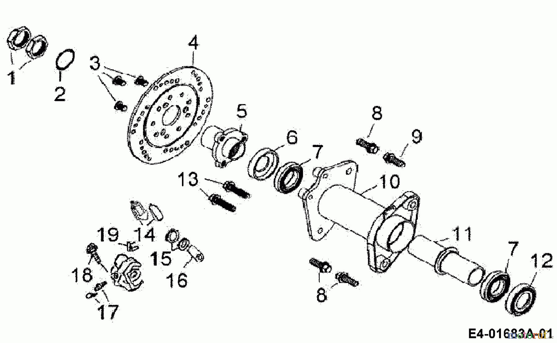 Cub Cadet Quads SP 50 36AA112-603 (2006) Bremse hinten