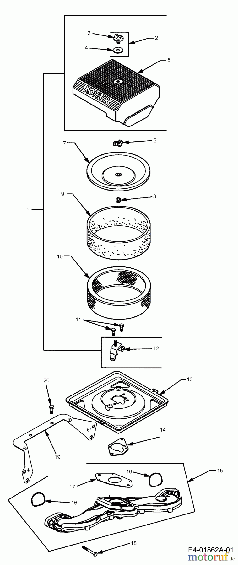  Cub Cadet Rasentraktoren HDS 2205 13A-2D7-603  (2006) Luftfilter