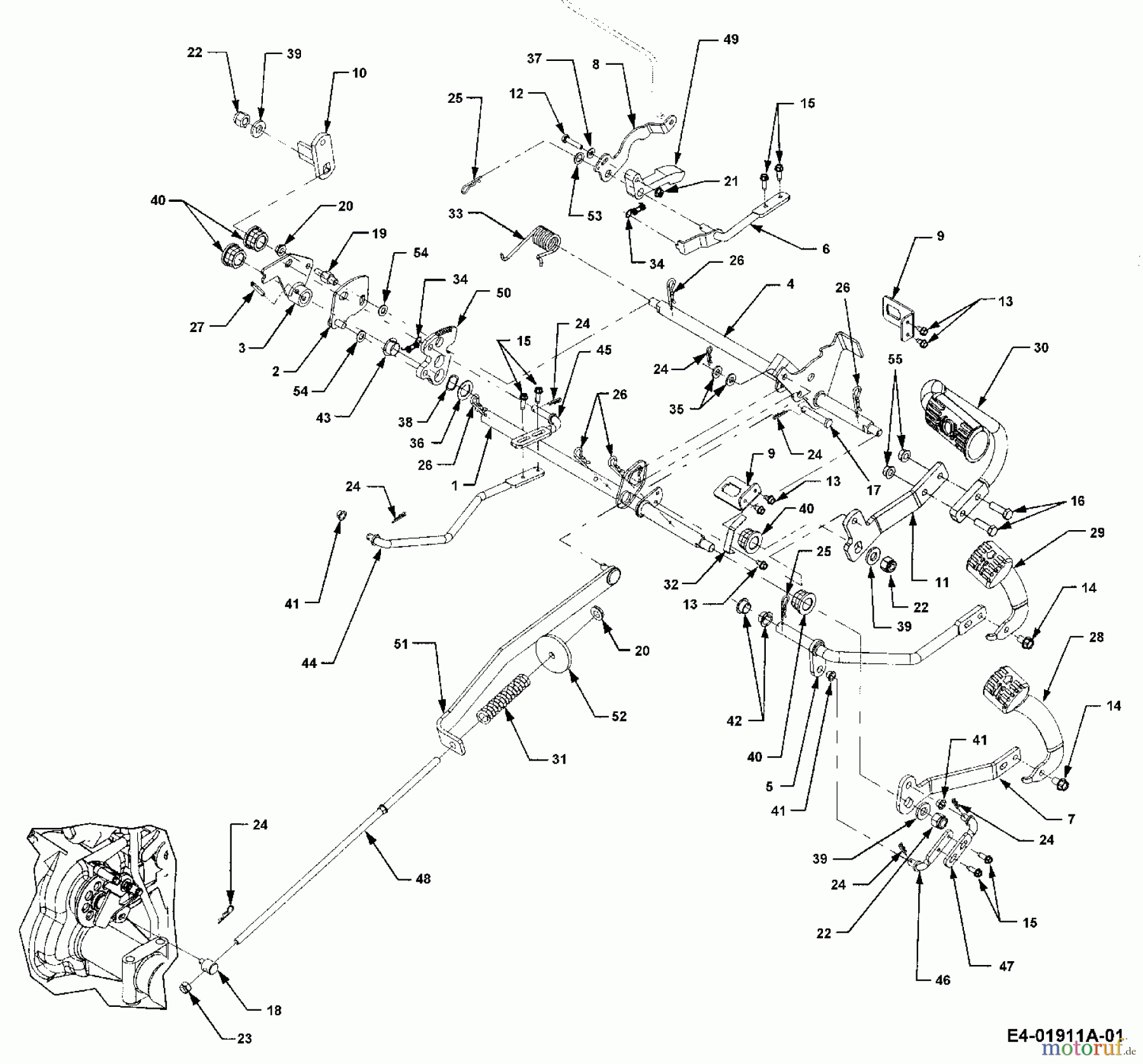  Cub Cadet Gartentraktoren HDS 3235 14B-692-603  (2005) Pedale