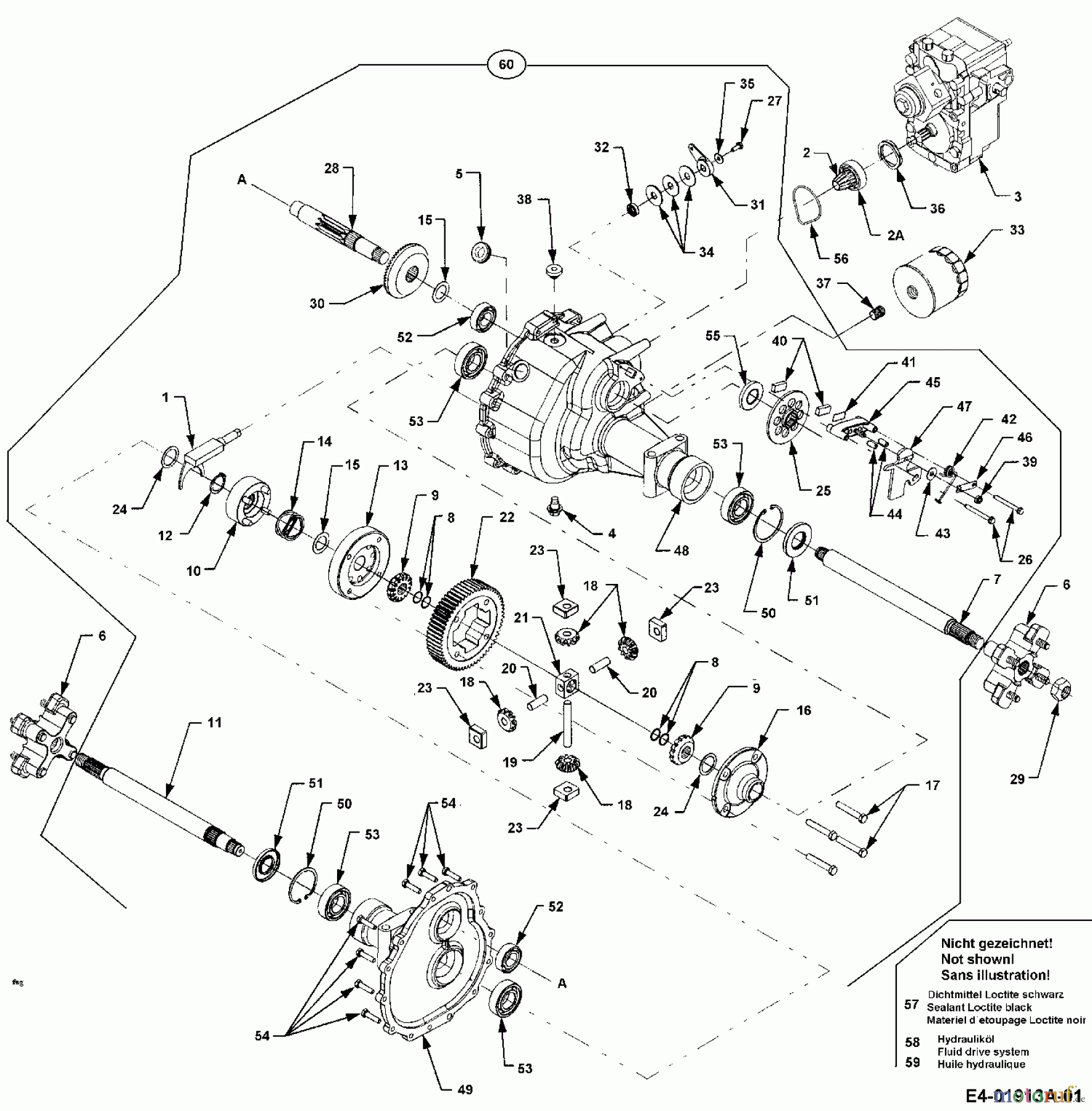  Cub Cadet Gartentraktoren HDS 3235 14B-692-603  (2005) Differential, Getriebe