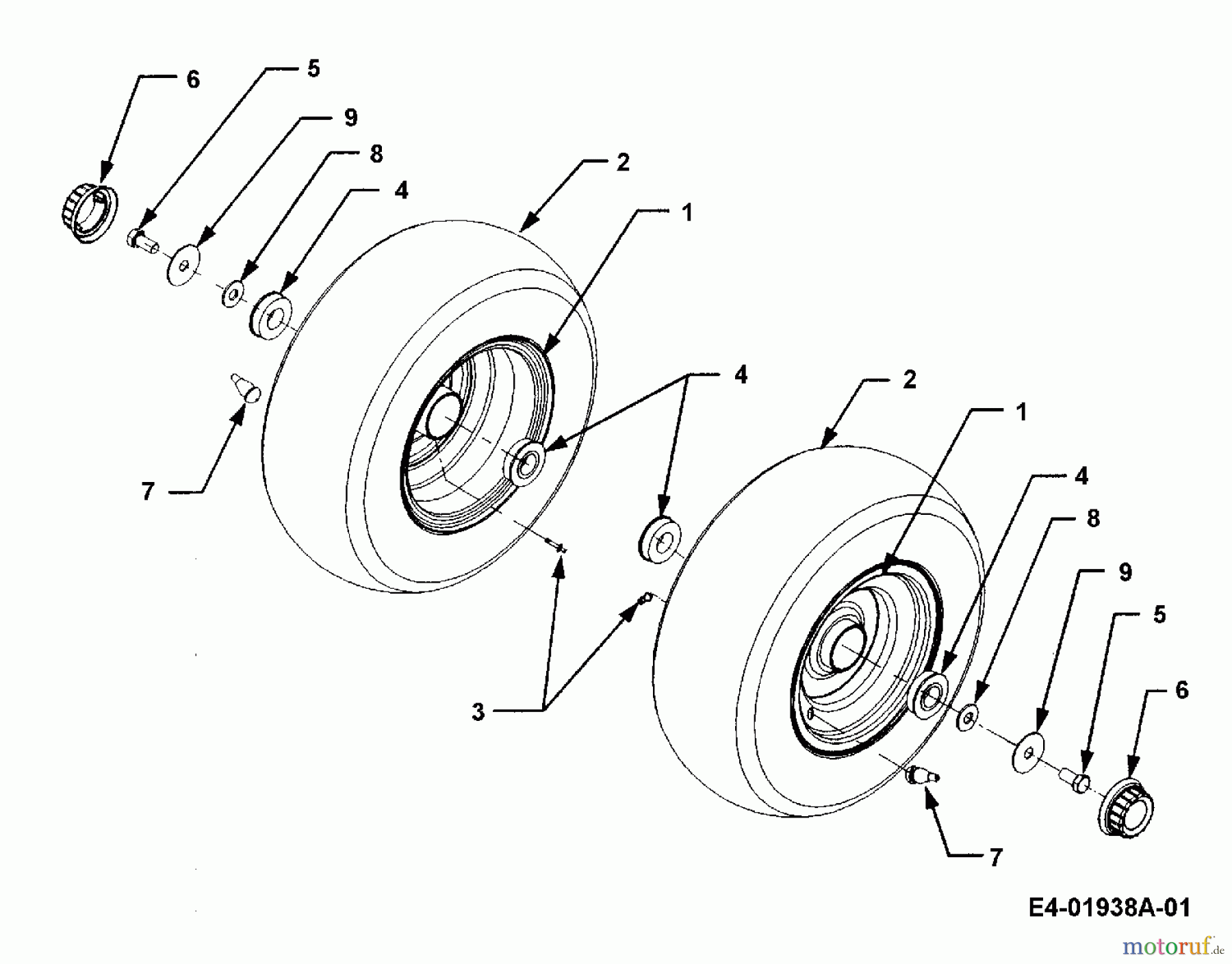  Cub Cadet Gartentraktoren HDS 3235 14B-692-603  (2005) Räder vorne 16x7.5