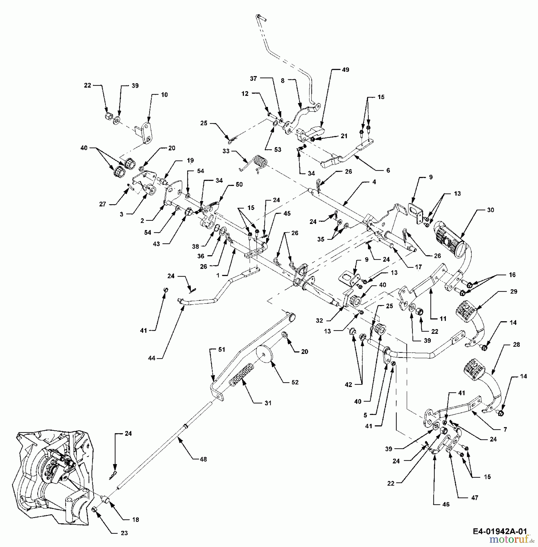 Cub Cadet Gartentraktoren HDS 3235 14A-672-603 (2003) Pedale