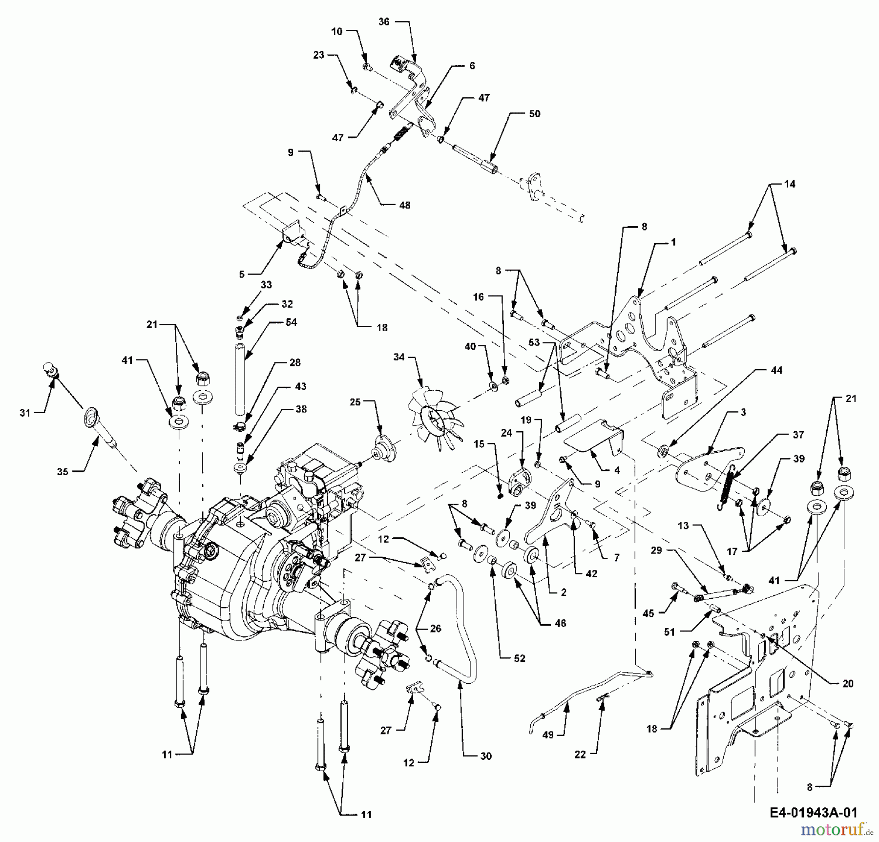 Cub Cadet Gartentraktoren HDS 3235 14A-672-603 (2003) Anbauteile Hinterachse