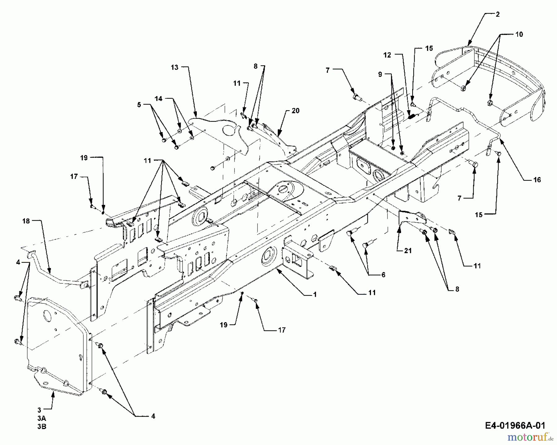 Cub Cadet Gartentraktoren HDS 3235 14A-672-603 (2003) Rahmen