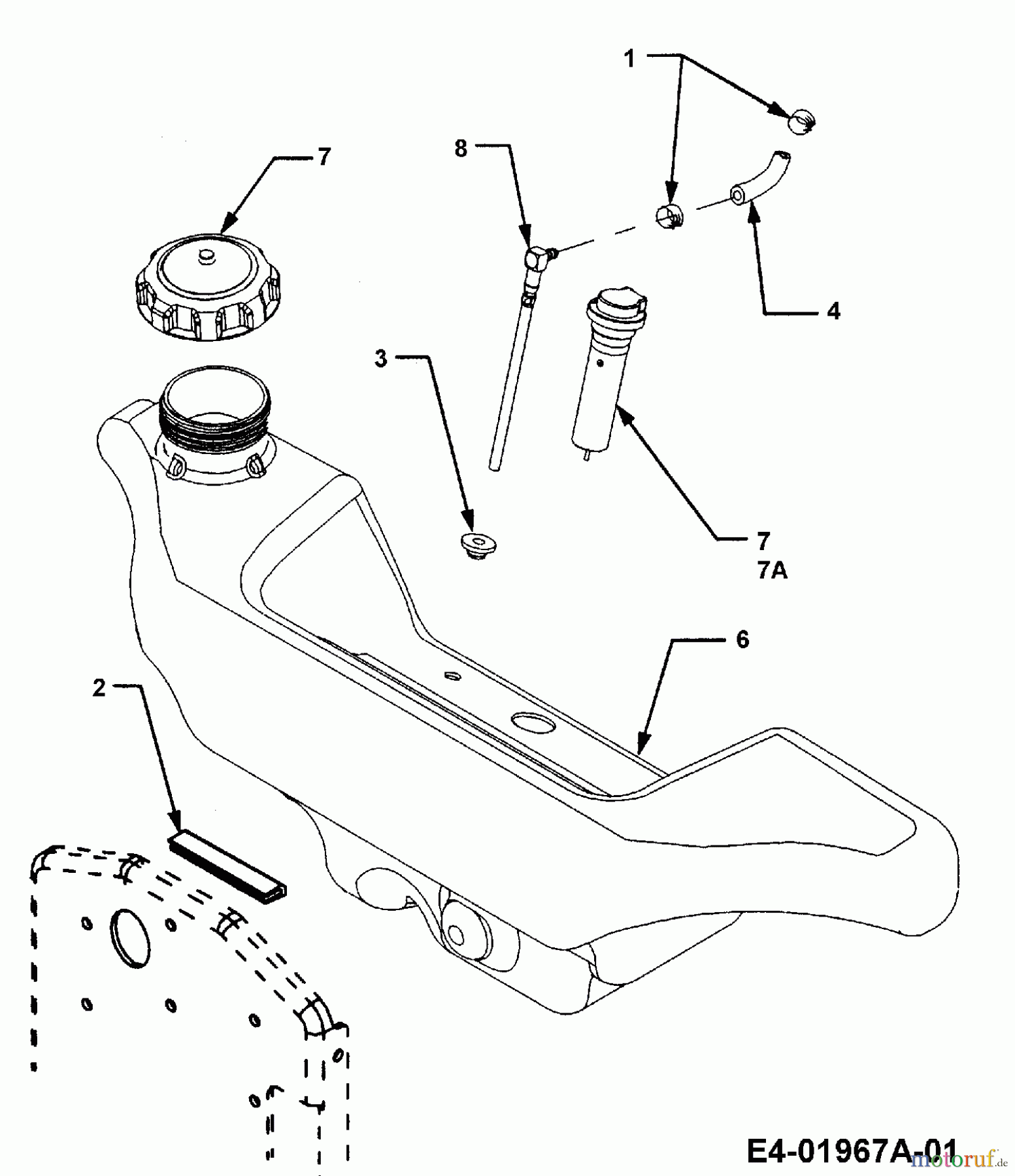 Cub Cadet Gartentraktoren HDS 3235 14A-672-603 (2003) Tank