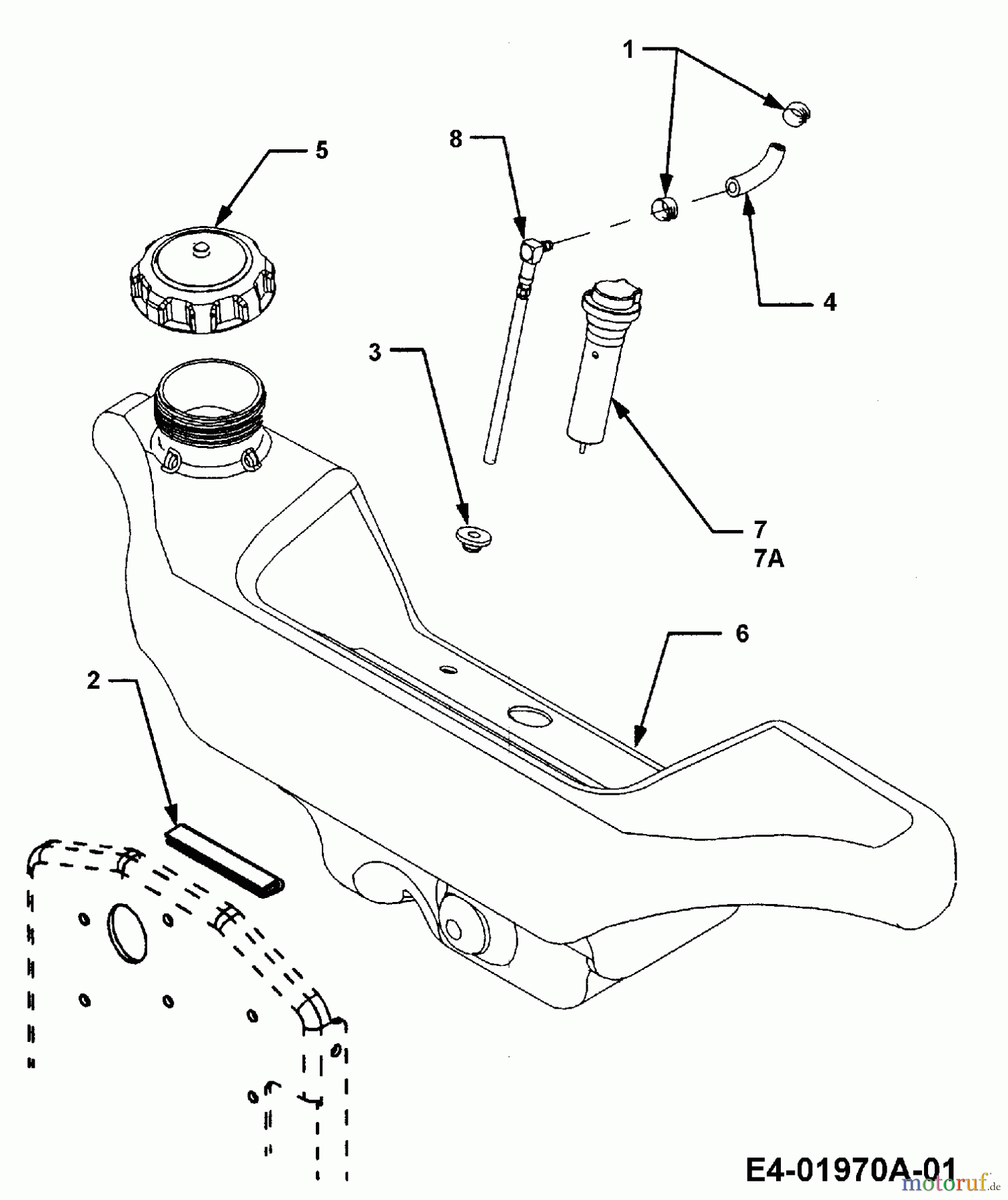 Cub Cadet Gartentraktoren HDS 3235 14A-676-100 (1998) Tank