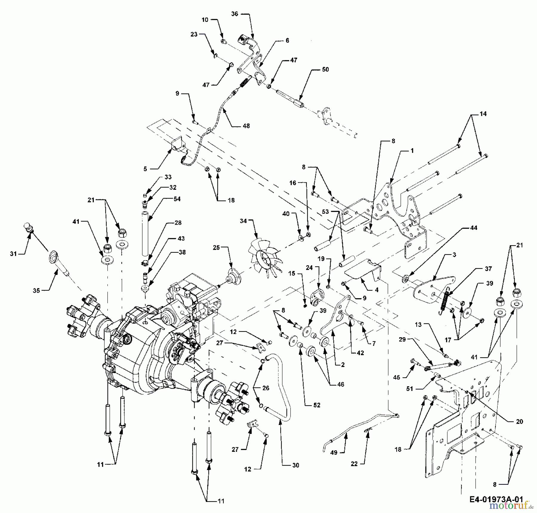 Cub Cadet Gartentraktoren HDS 3235 14A-676-100 (1998) Anbauteile Hinterachse