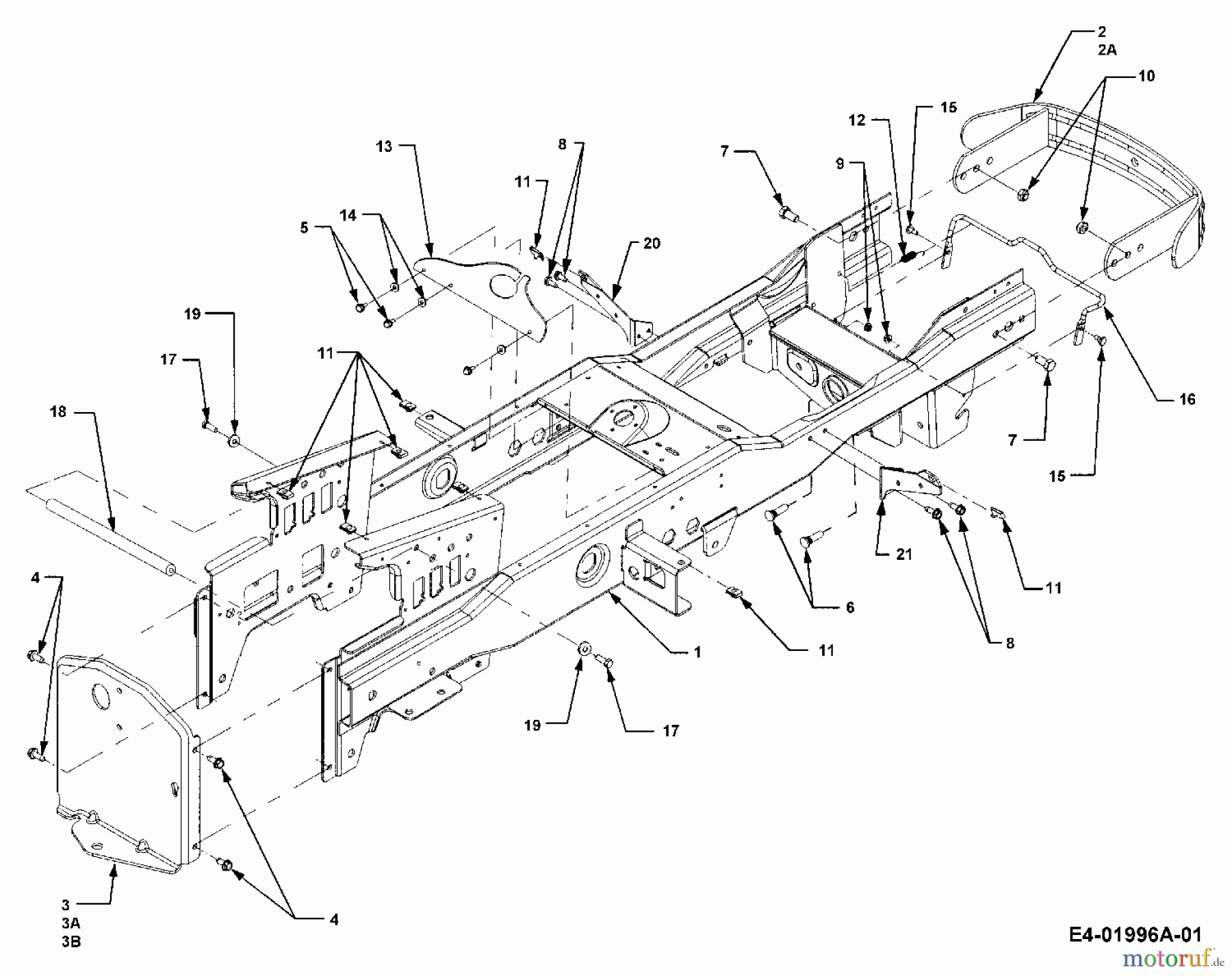 Cub Cadet Gartentraktoren HDS 3235 14A-676-100 (1998) Rahmen