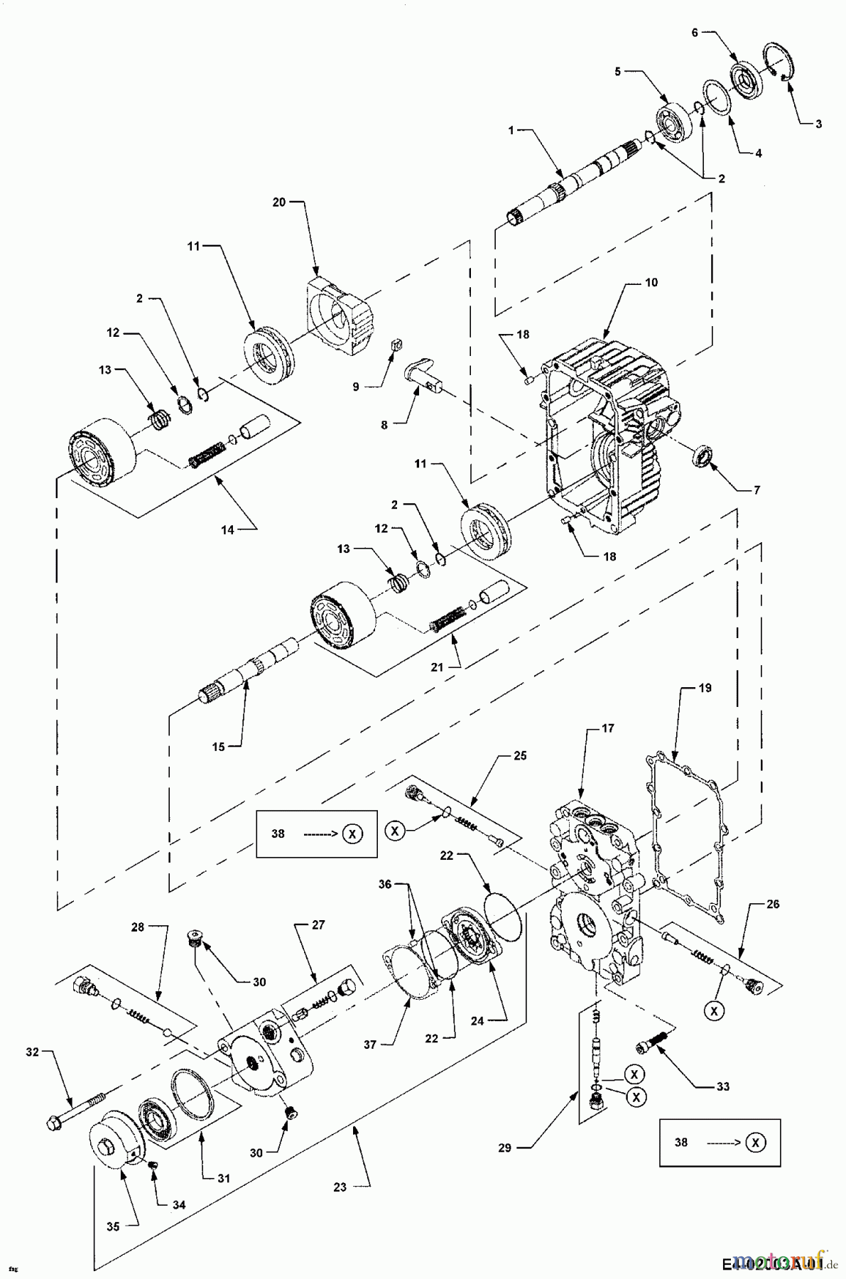Cub Cadet Gartentraktoren HDS 3200 14B-646-603 (2000) Hydrostat