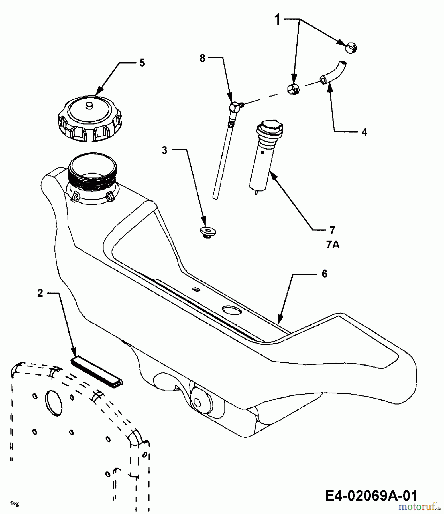 Cub Cadet Gartentraktoren HDS 3186 14A-668-603 (1999) Tank