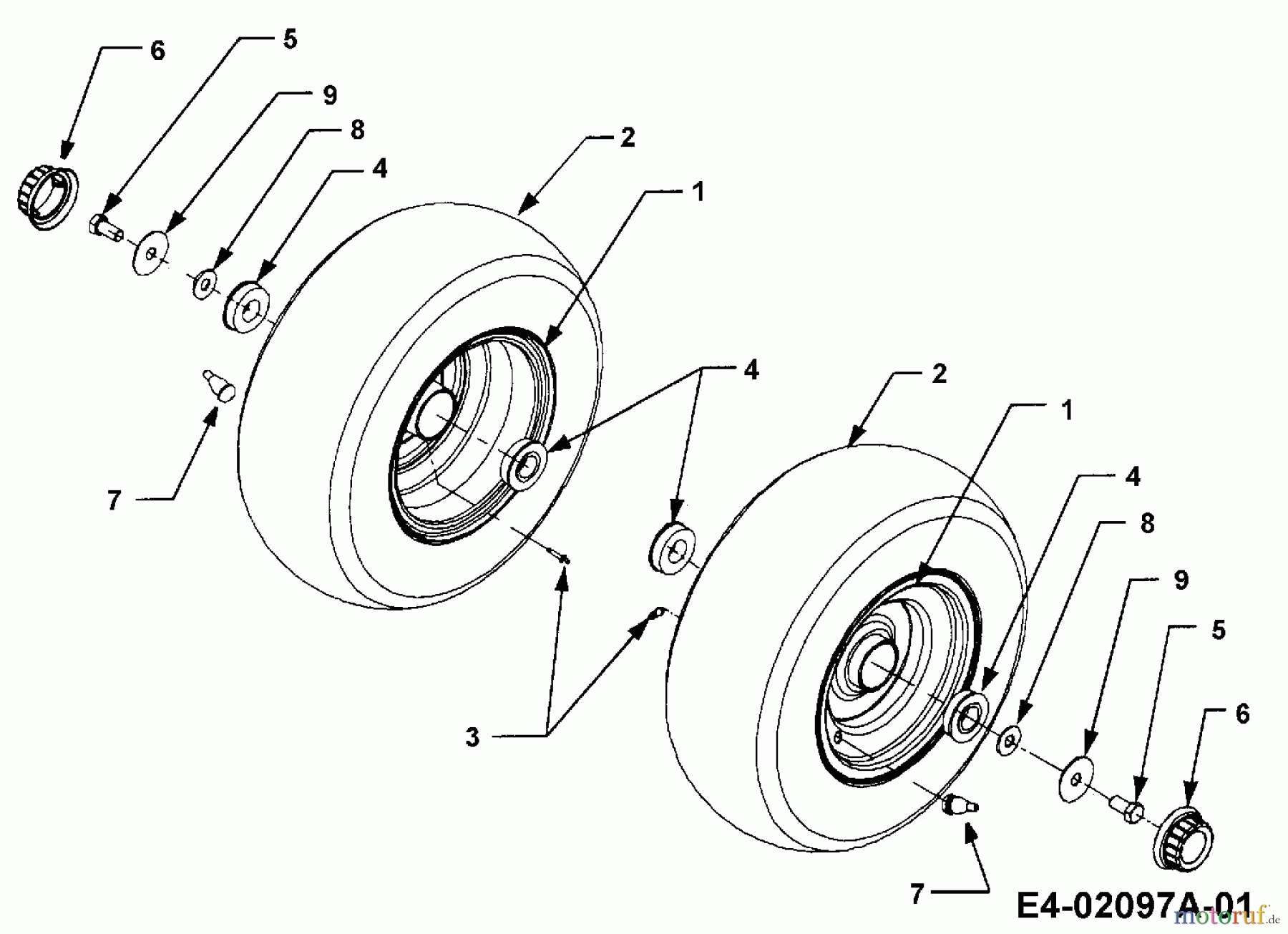 Cub Cadet Gartentraktoren HDS 3186 14A-668-603 (1999) Räder vorne