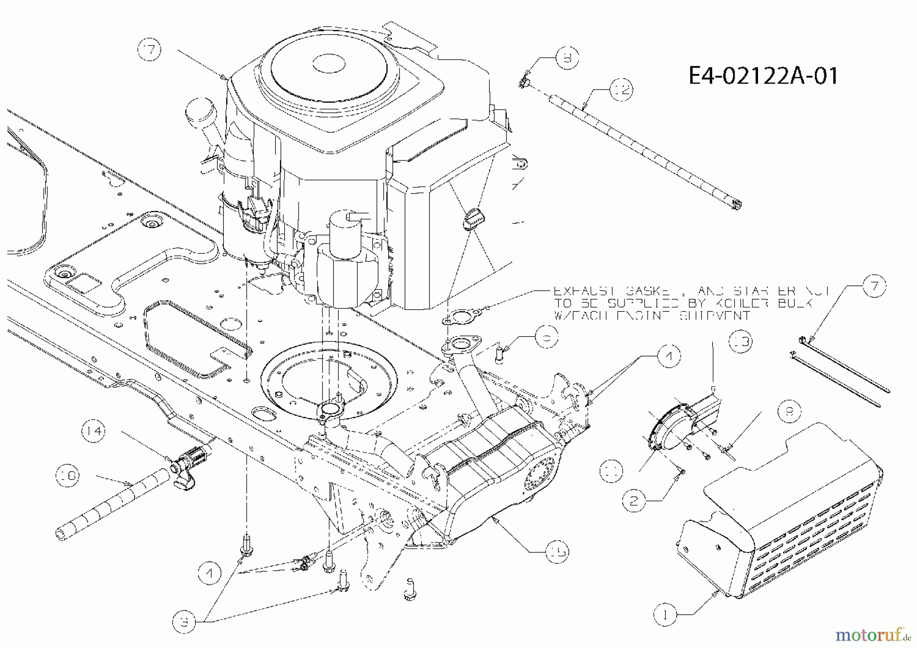  Cub Cadet Gartentraktoren GT 1223 14AP13CP603  (2005) Motor Kohler