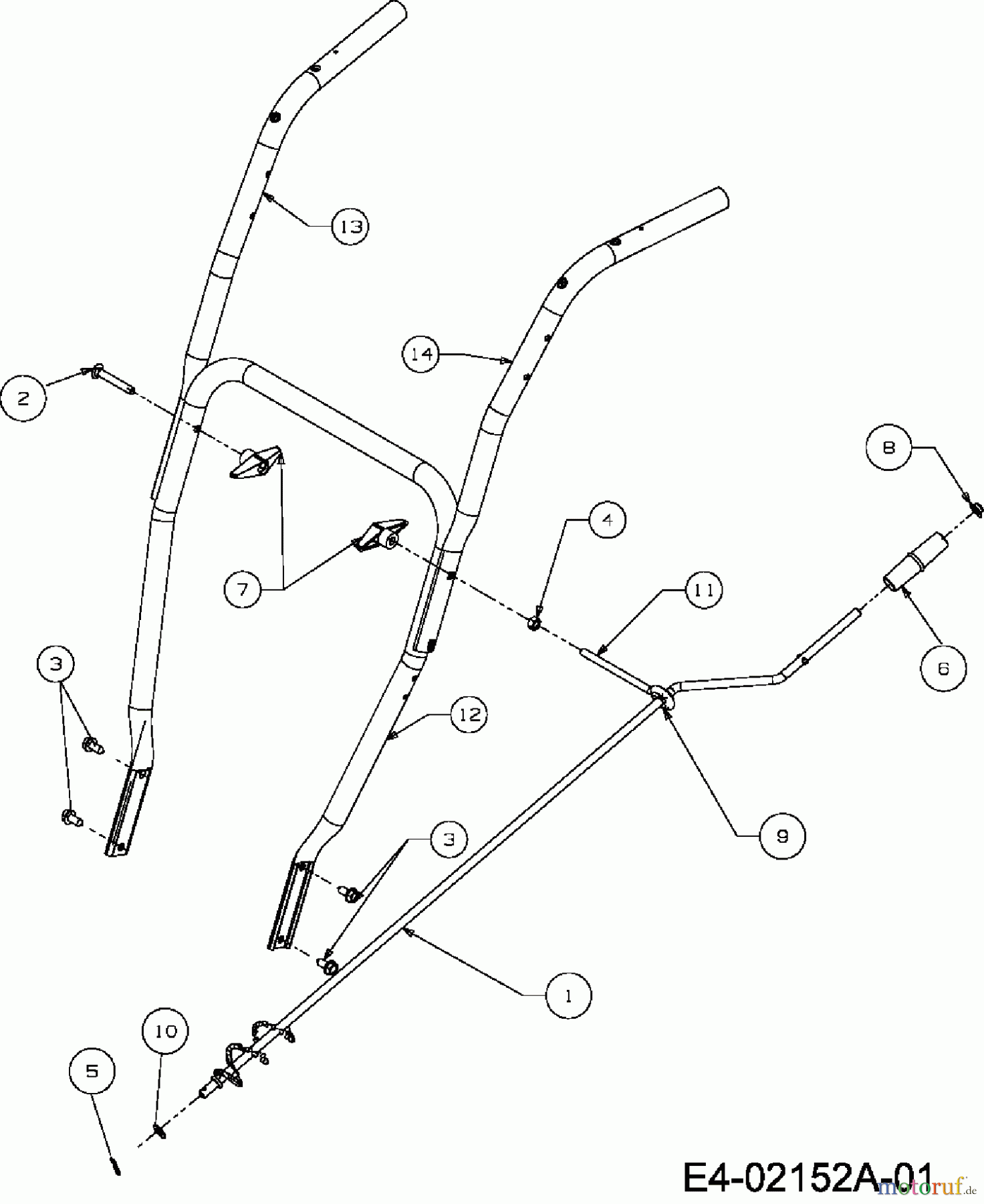 MTD Schneefräsen E 625 31AV63FE678 (2009) Holm