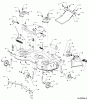 MTD Zubehör Mähwerke für 2000 SD Serie, Mähwerk 46"/117cm 190-300-100 (1998) Ersatzteile Deflektor, Mähwerksgehäuse, Räder
