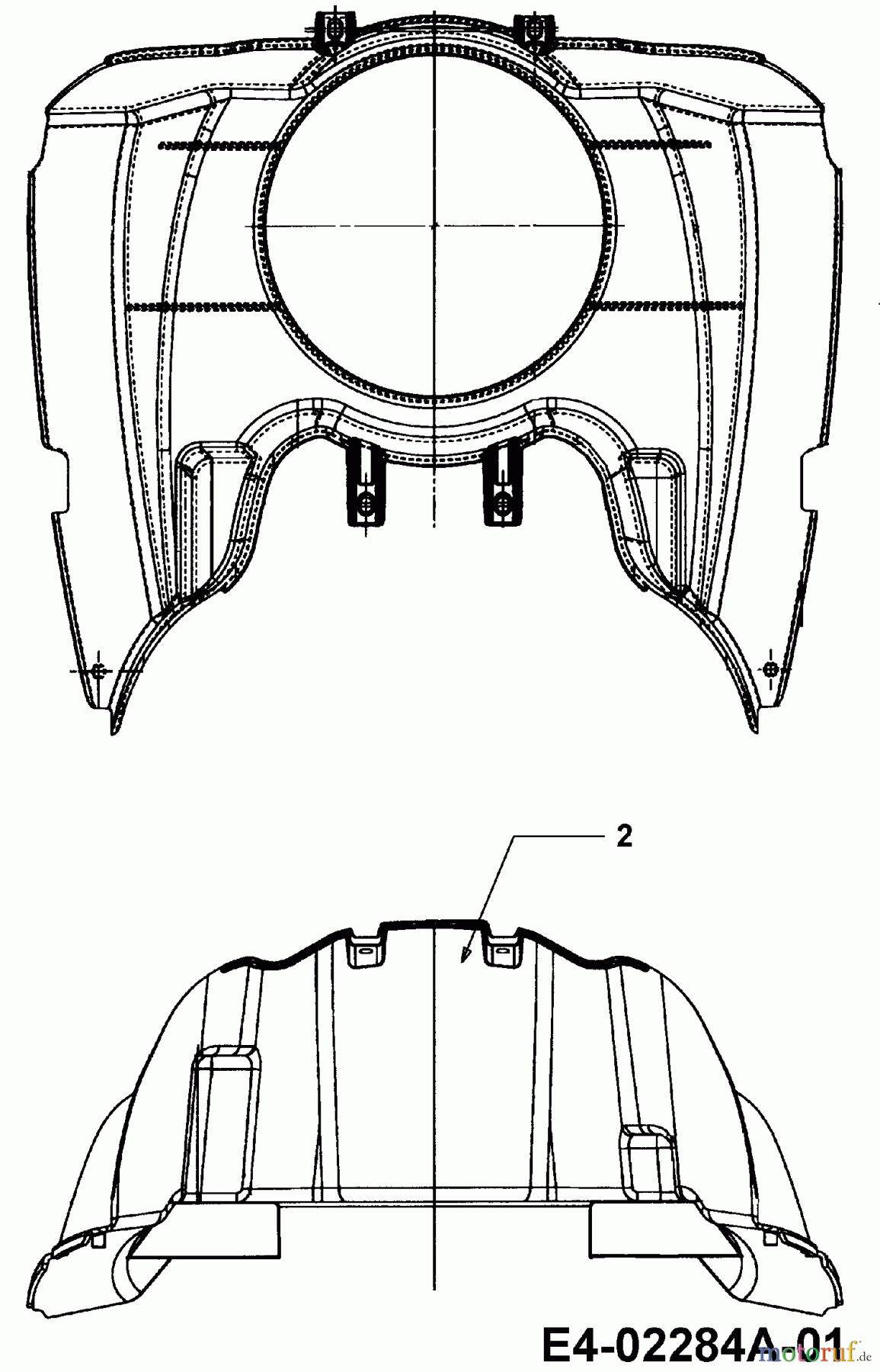  Cub Cadet Rasentraktoren CC 1527 13AK11CG603  (2004) Luftführung