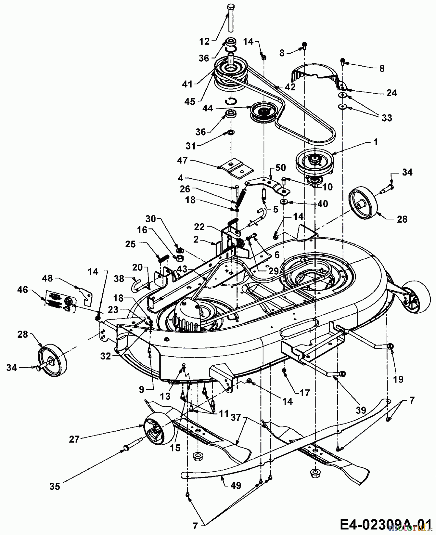  Cub Cadet Rasentraktoren CC 1527 13A-241G603  (2003) Mähwerk G (42