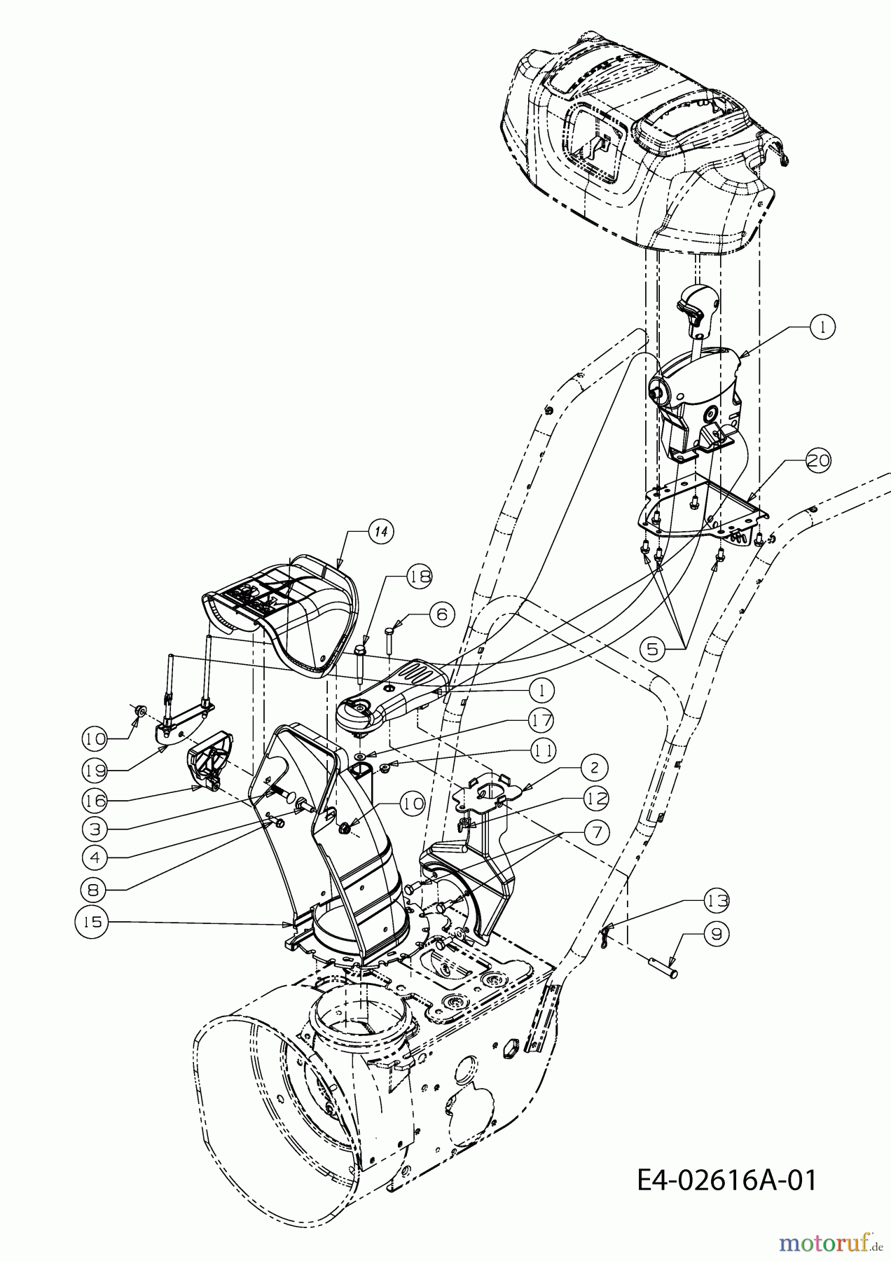  White Schneefräsen E 660 G 31AE6LLG590  (2007) Auswurfschacht
