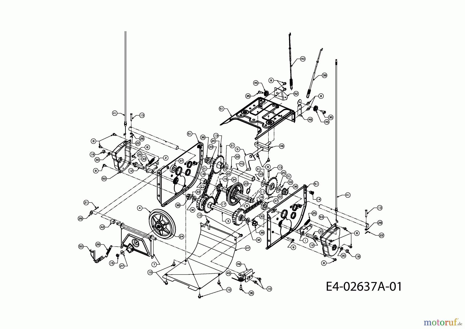 Yard-Man Schneefräsen E 5 E 3 G 31AE5E3G643 (2001) Fahrantrieb